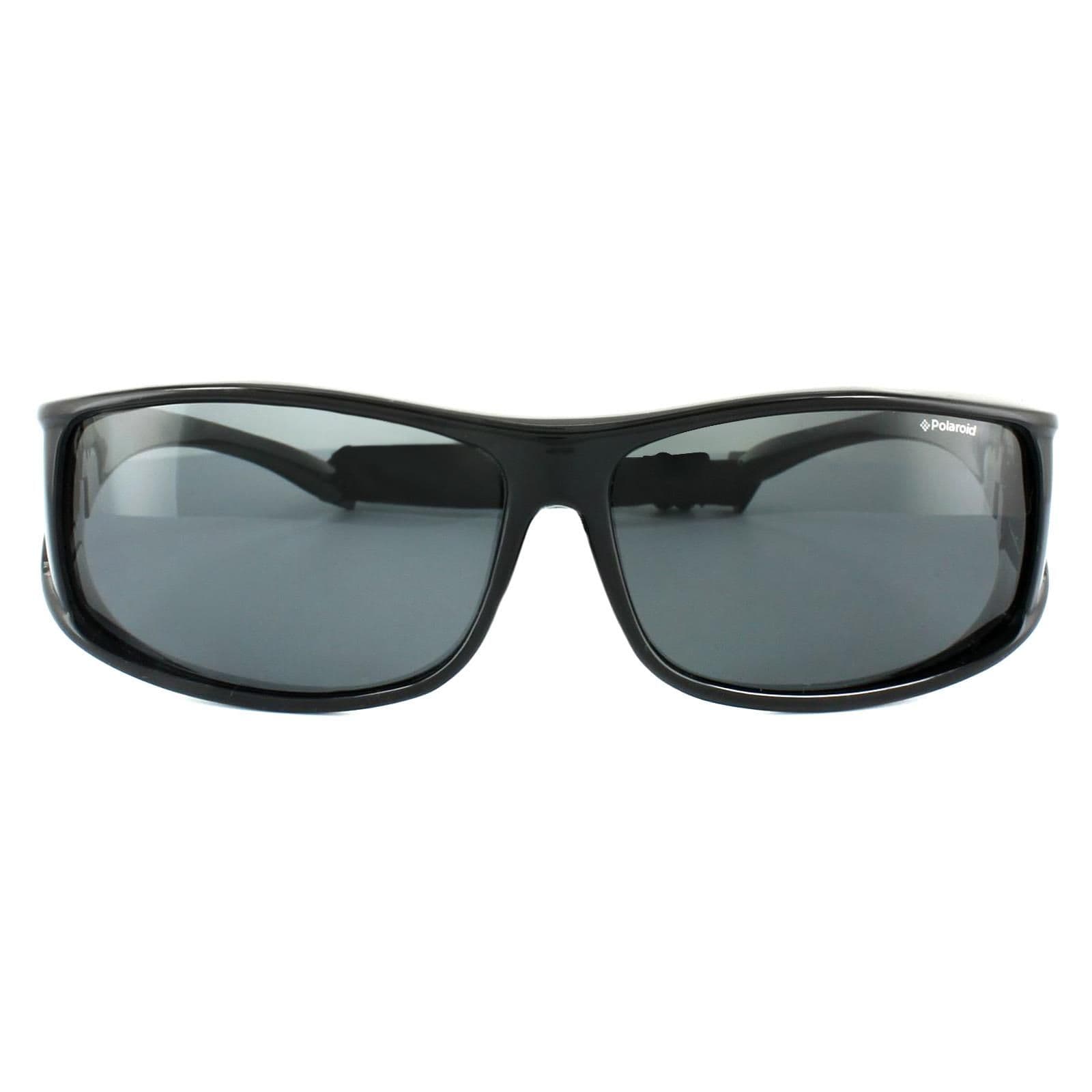 Suncovers Wrap Black Grey Polarized Sunglasses