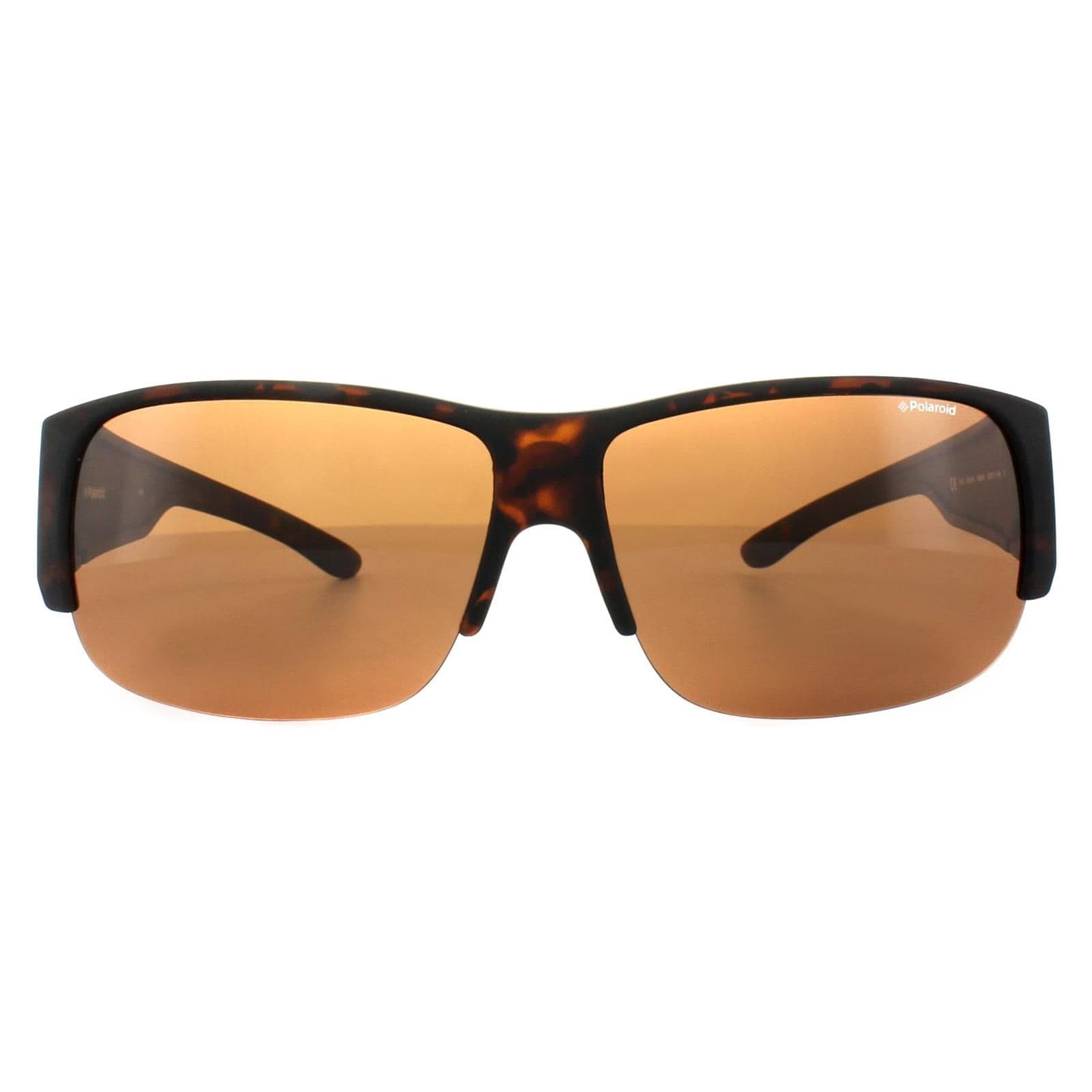 Suncovers Semi Rimless Havana Brown Polarized Sunglasses