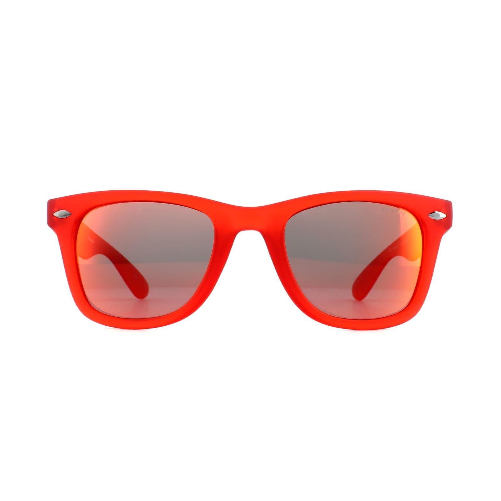 Rectangle Red Red Mirror Polarized PLD P8400 Sunglasses