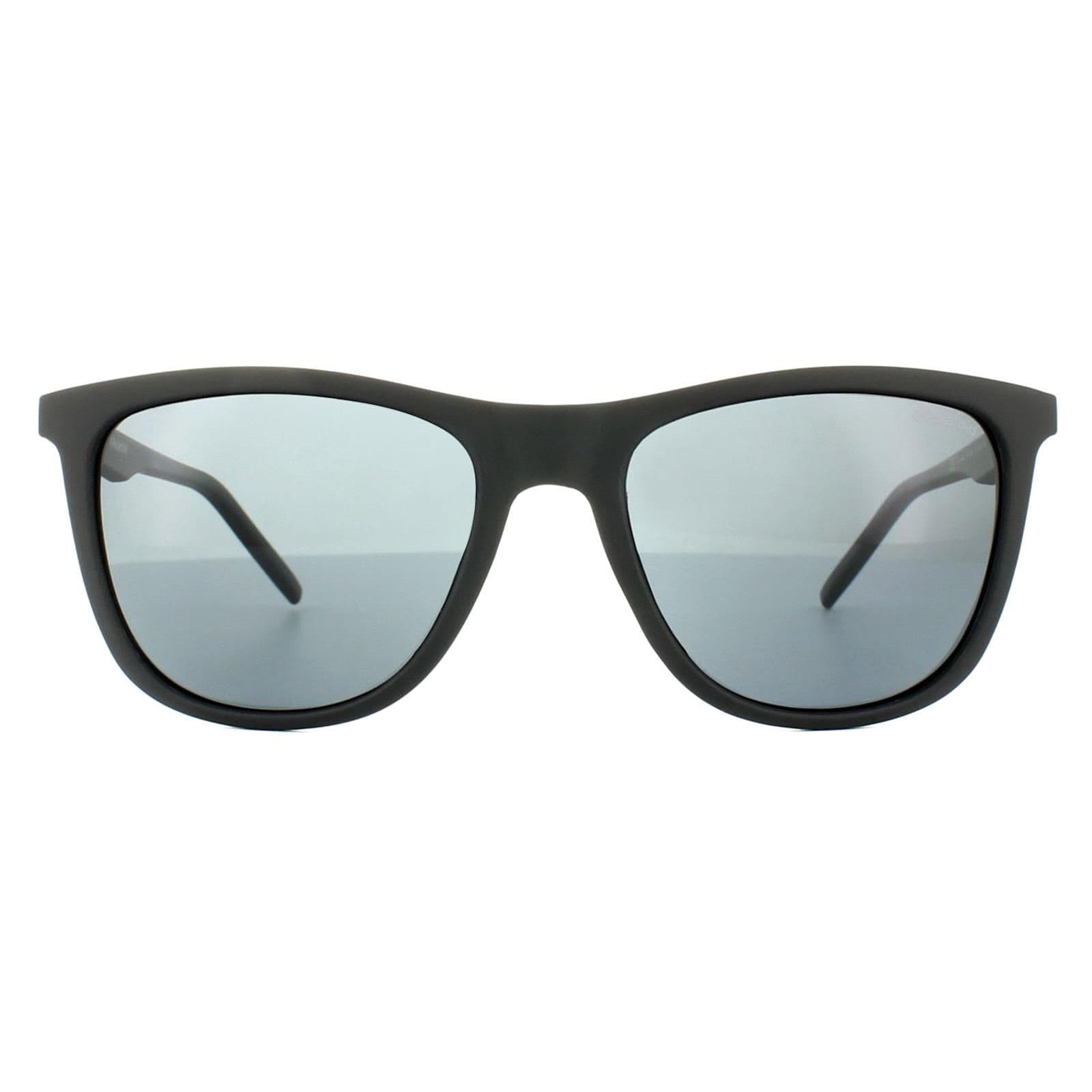 Rectangle Black Grey Polarized Sunglasses