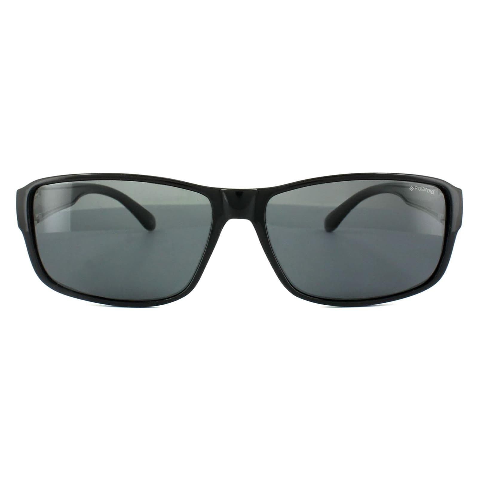 Suncovers Rectangle Black Grey Polarized Sunglasses