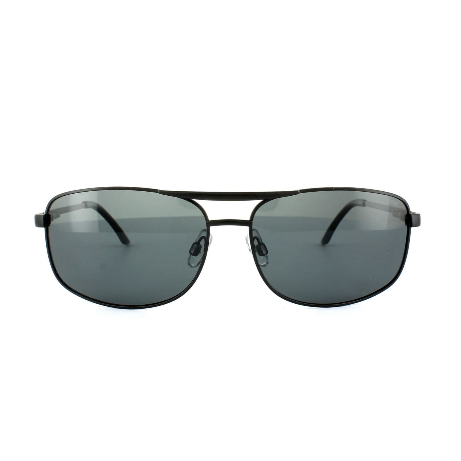 Aviator Black Grey Polarized Sunglasses