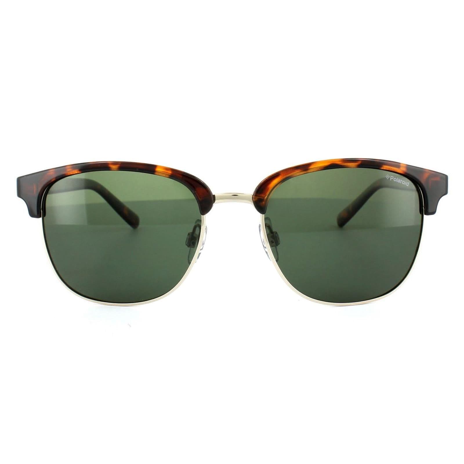 Round Havana Green Polarized Sunglasses