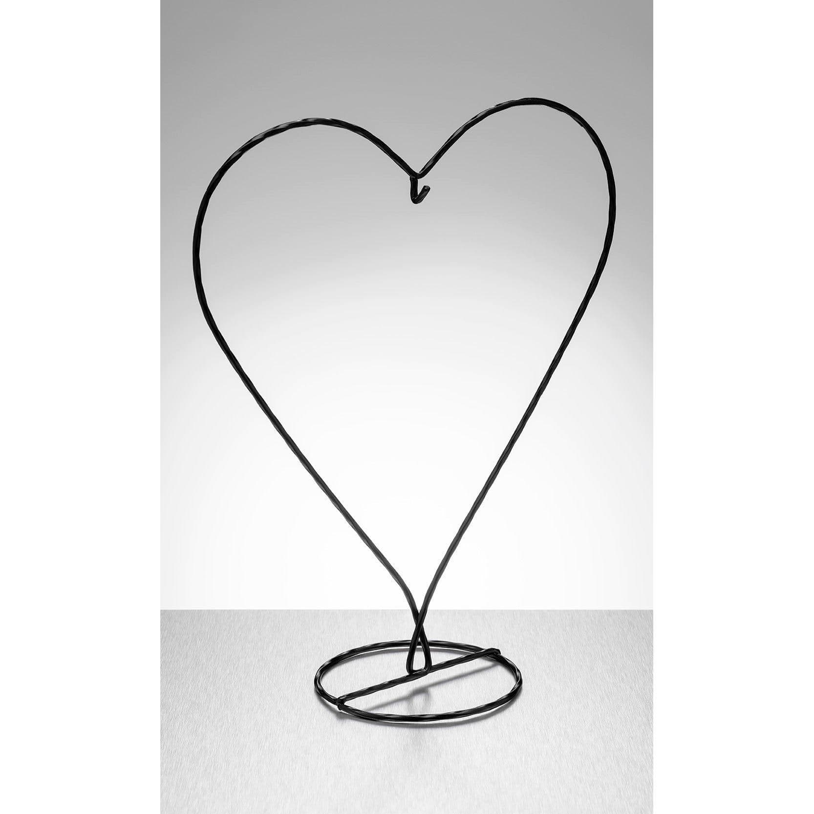 Heart Shaped Metal Ornament Stand