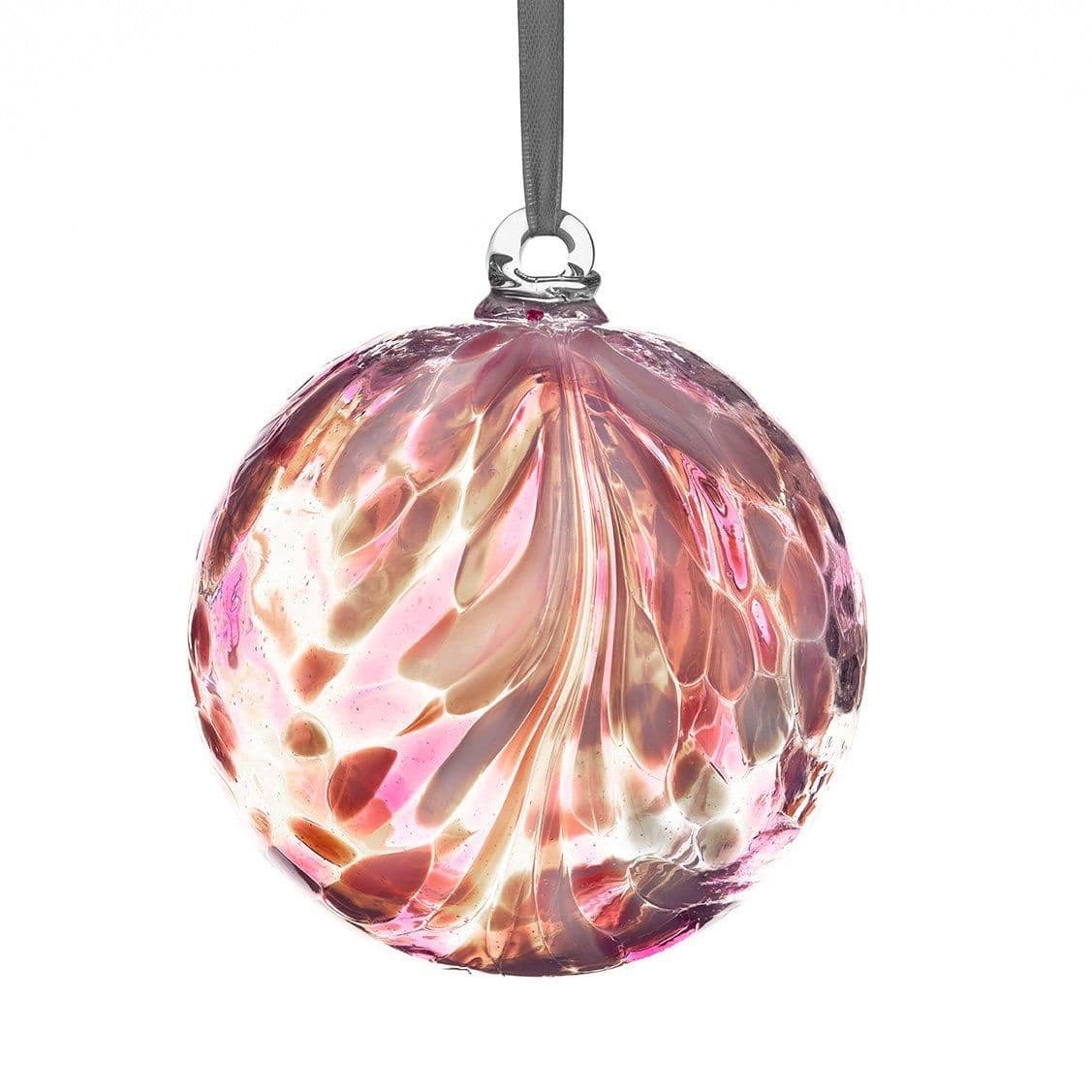 10cm Friendship Ball Feather Design Flamingo