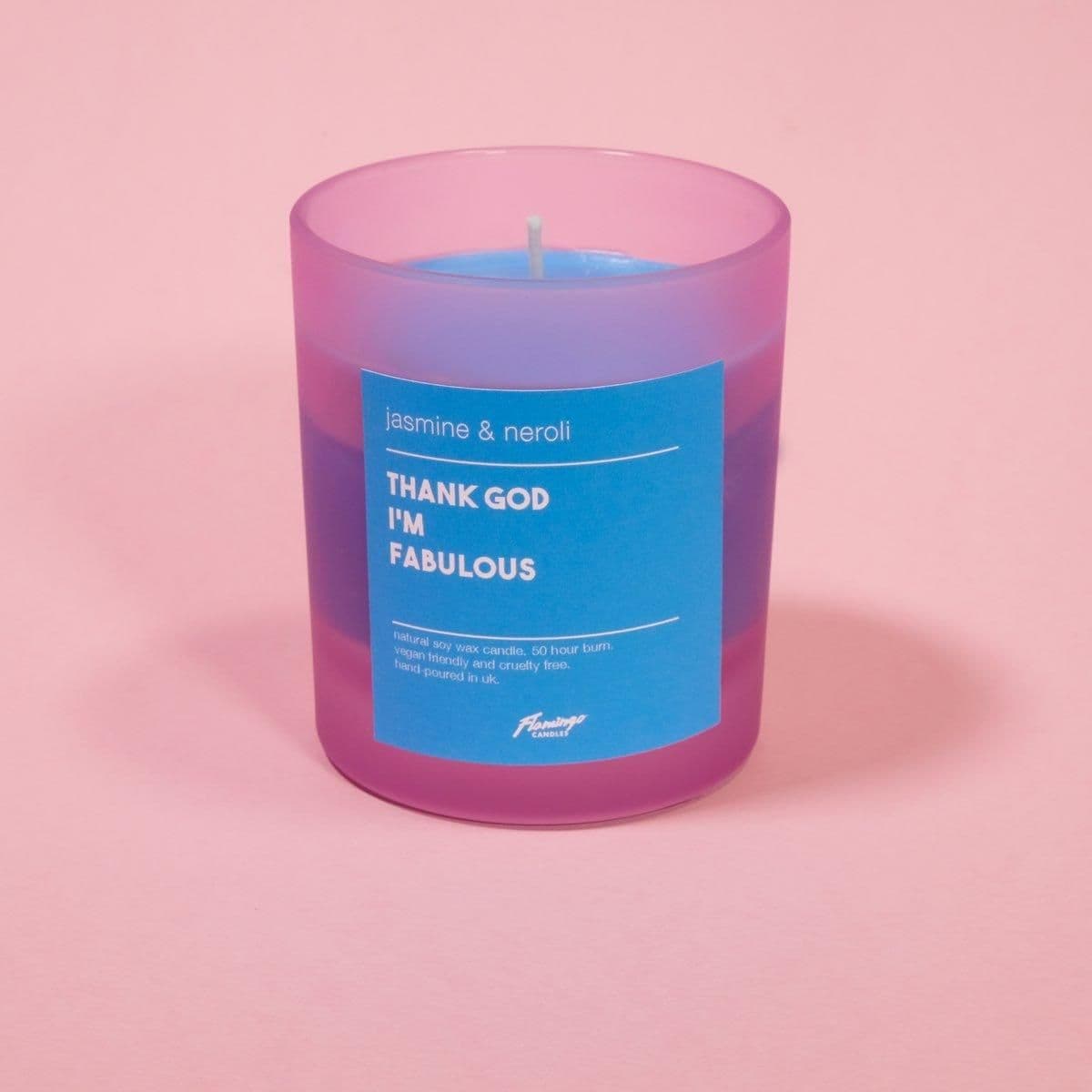 Jasmine & Neroli Thank God Im Fabulous Frosted Jar Candle