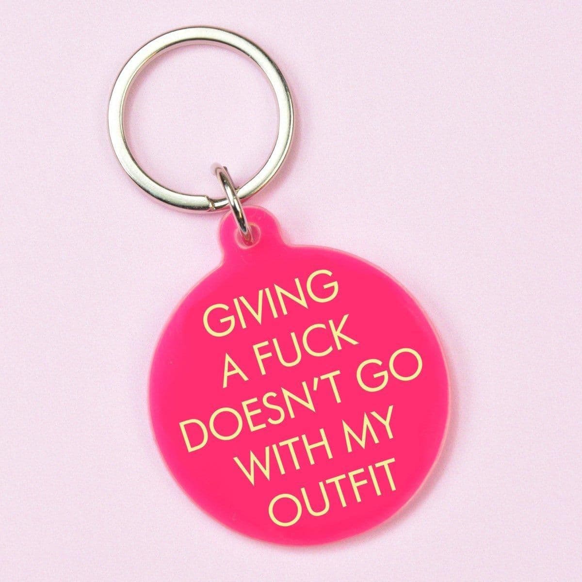 Giving Fuck Doesnt Go My Outfit Keytag