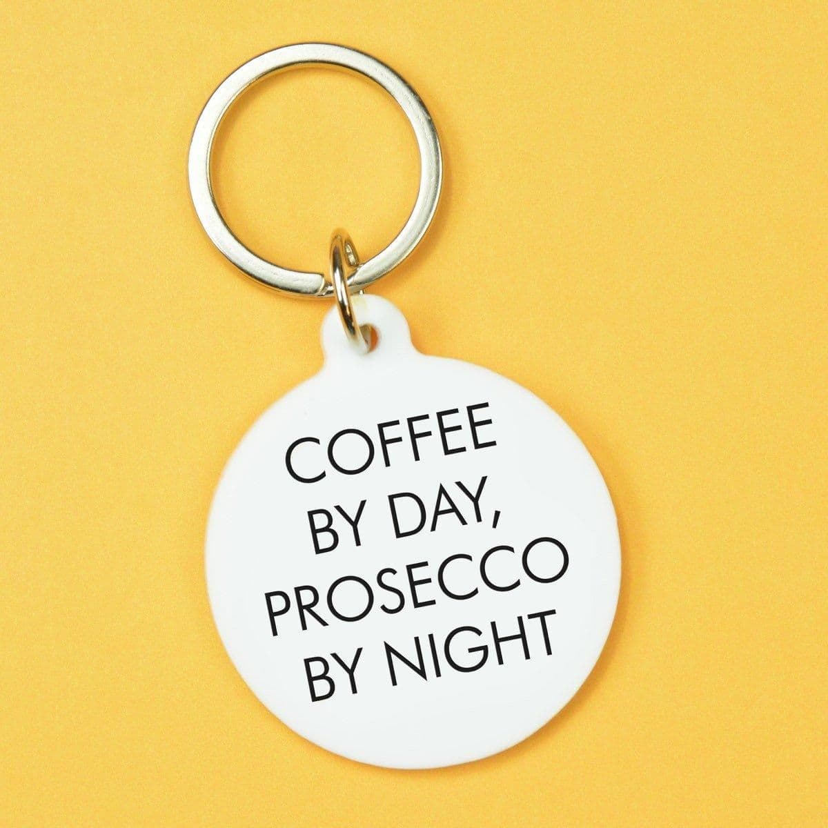 Coffee Day Prosecco Night Keytag