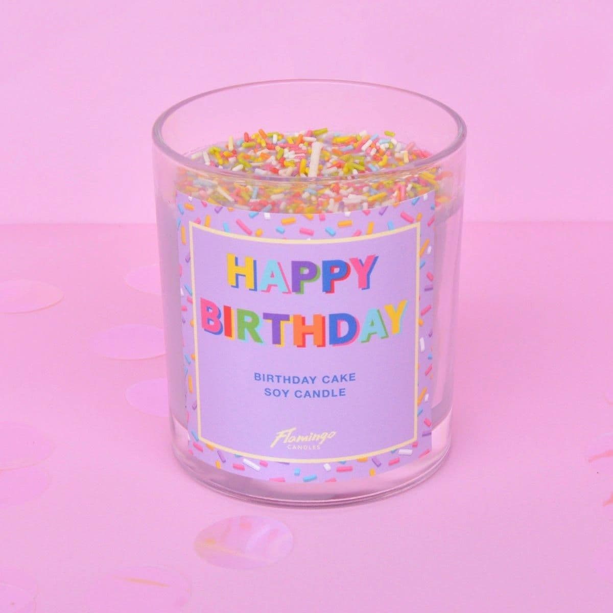Birthday Cake Happy Birthday Sprinkle Candle