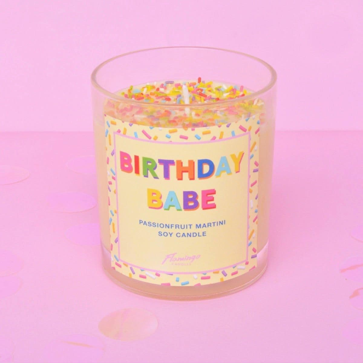 Passionfruit Martini Birthday Babe Sprinkle Candle