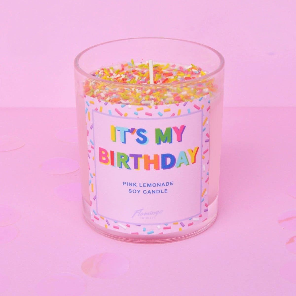 Lemonade Its My Birthday Sprinkle Candle