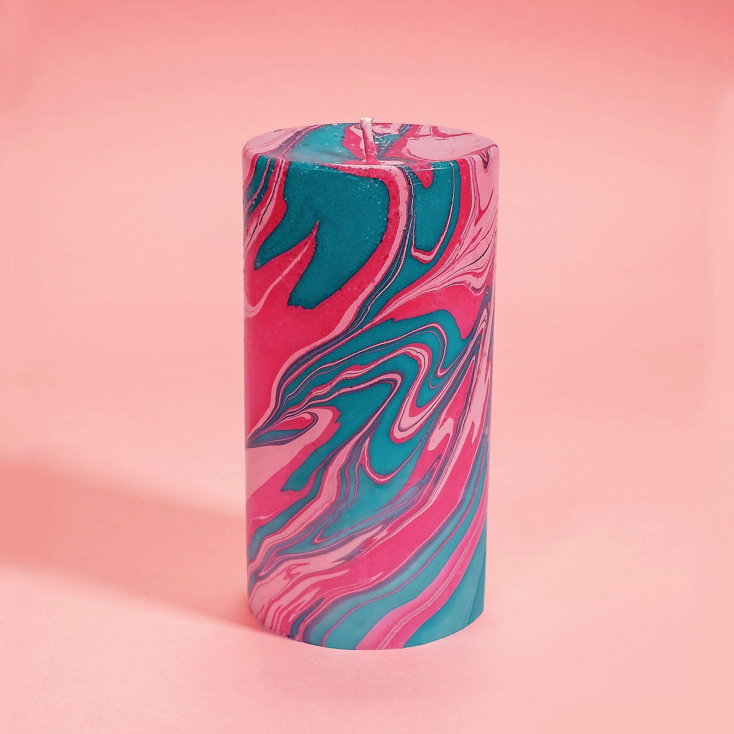 I Got You Babe Marble Pillar Candle