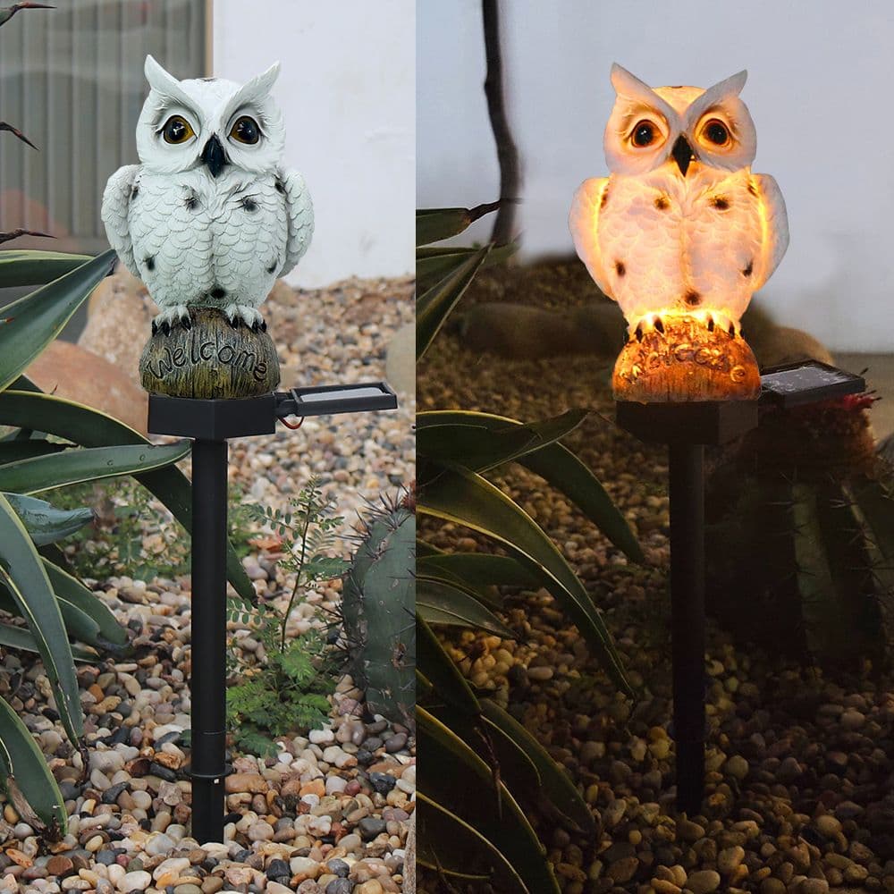 Big Eyed Owl LED Solar Outdoor Landscape Garden Decoration Light