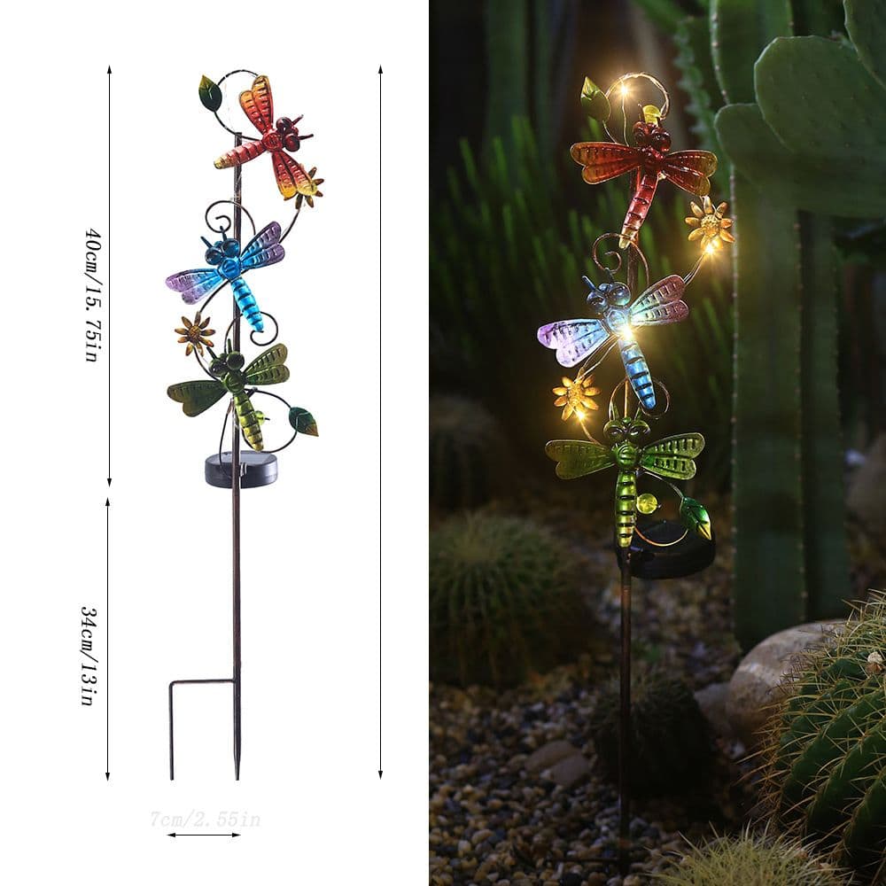 Solar Dragonfly Shaped Garden Patio Lights