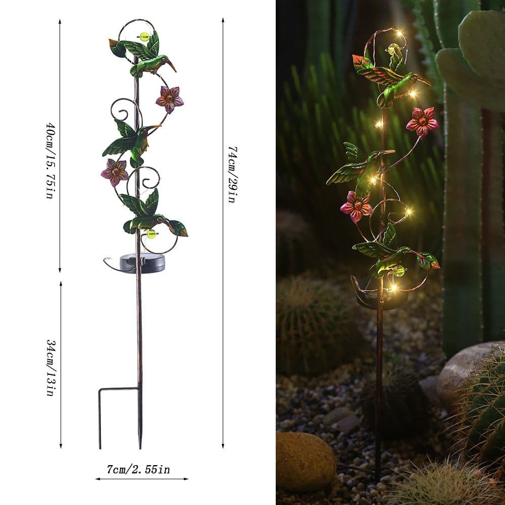 Solar Hummingbird Shaped Garden Patio Lights