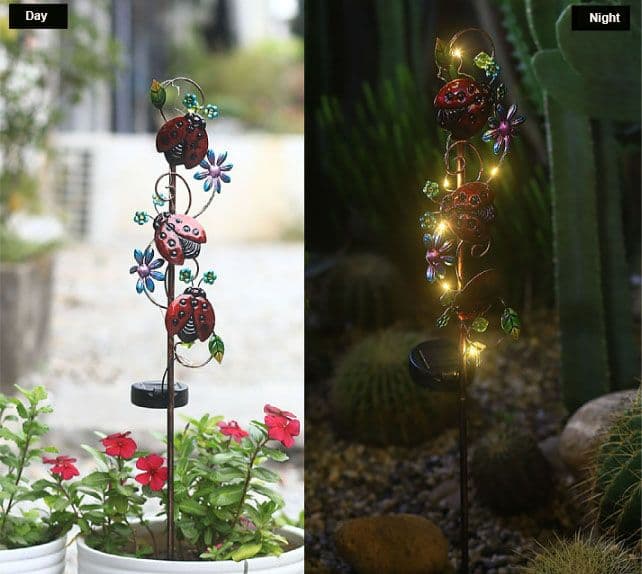 Solar Ladybug Shaped Garden Patio Lights
