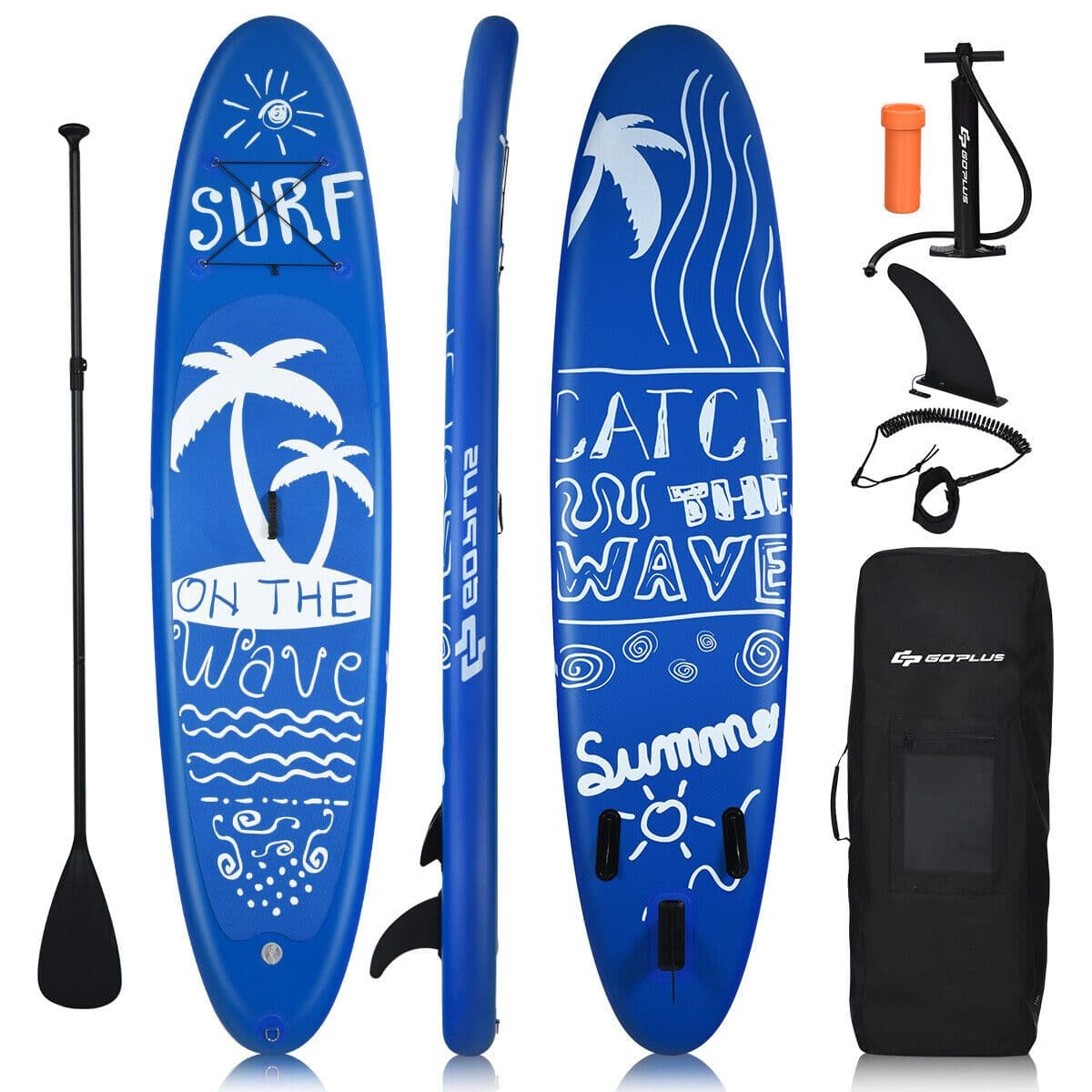 11FT Inflatable Stand Up Paddle Board SUP Surfboard Adjustable Non Slip Deck