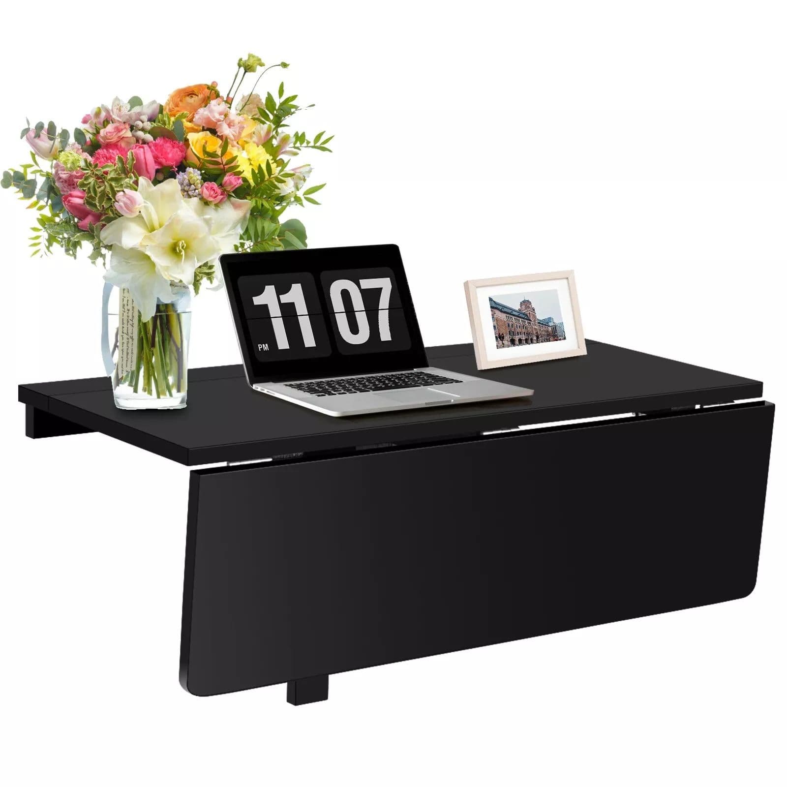 Wall Mounted Table Folding Drop Leaf Laptop Desk Space Saving Hanging