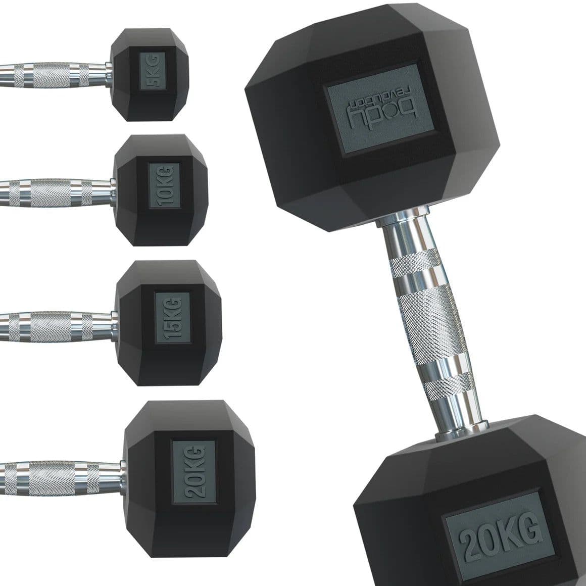 Hex Dumbbells 40 kg Pairs 20kg pair