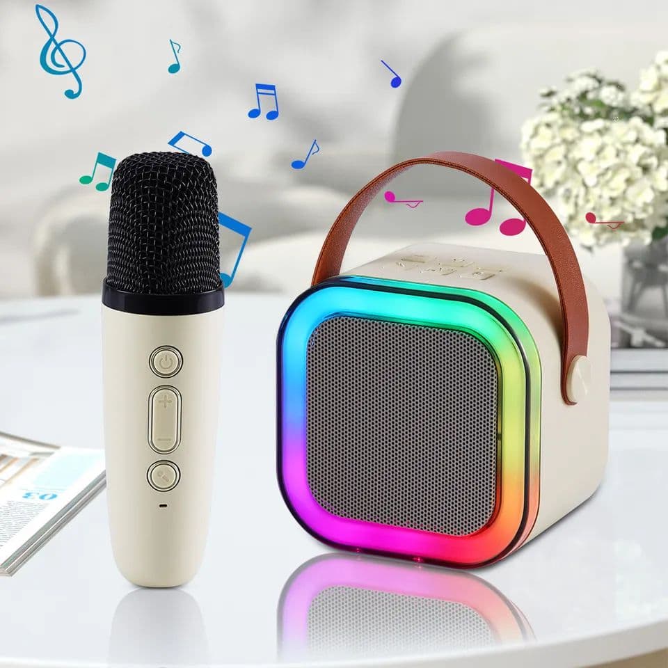 Mini Portable Karaoke Machine or Bluetooth Speaker Wireless Microphone Toys Birthday Gifts