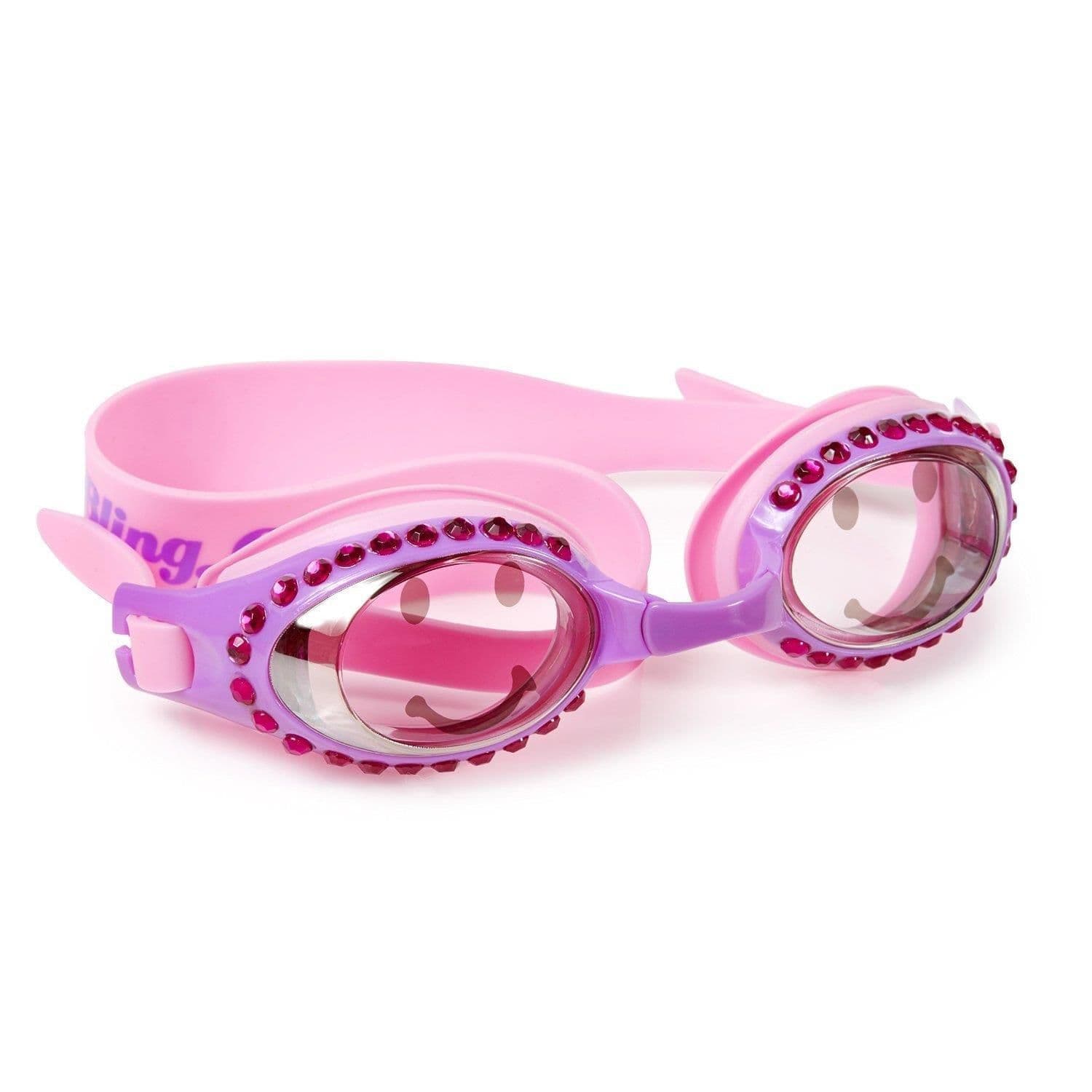 Smiley Text Talk Pink Swim Goggles
