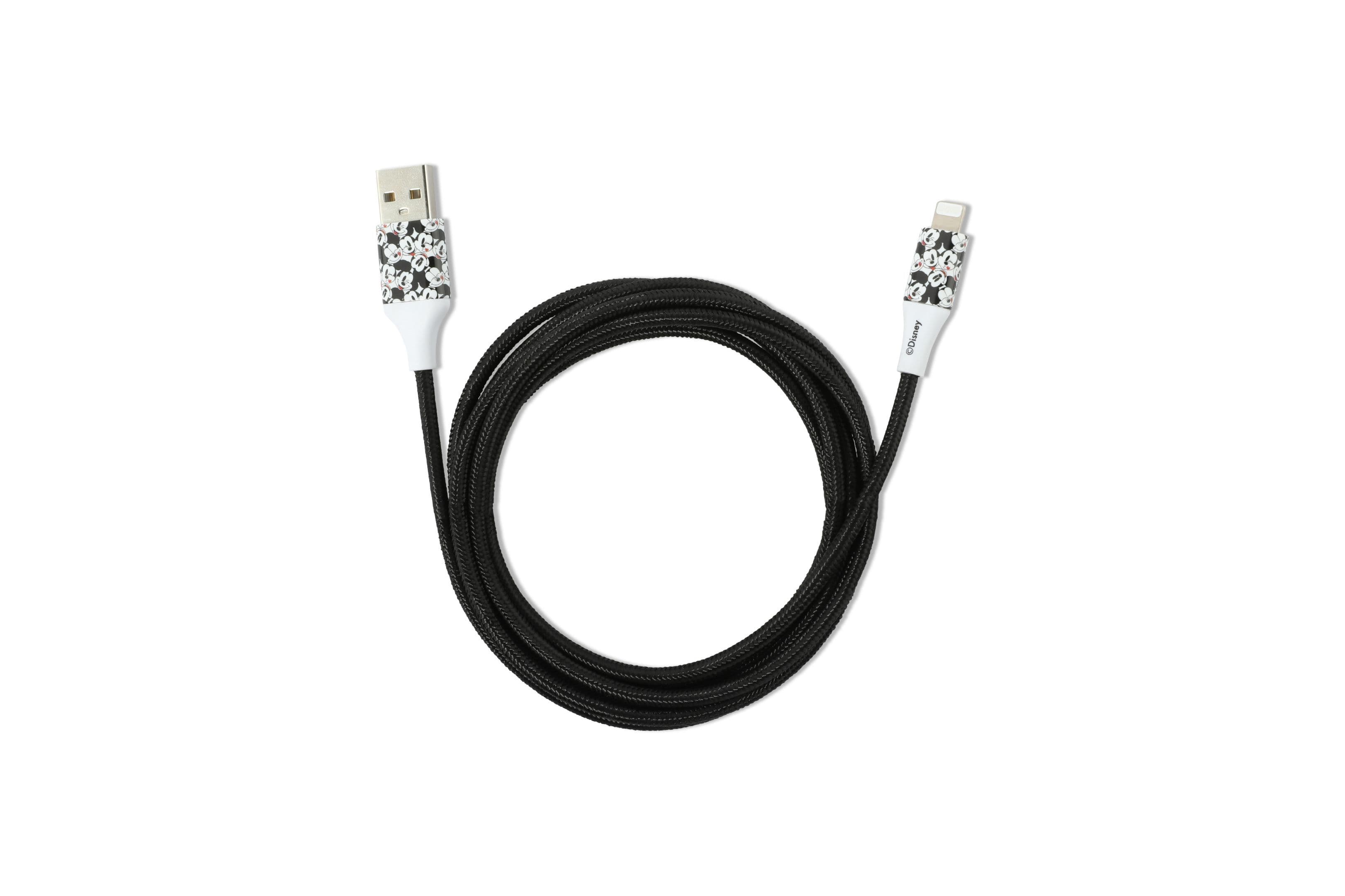 Mickey Mouse 6ft MFI Lightning Braided Charging Cable