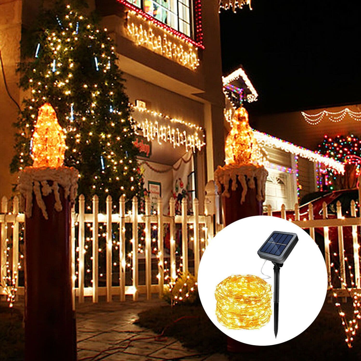 Solar Outdoor 500 LEDs Wire Lights 50M IP44 Waterproof