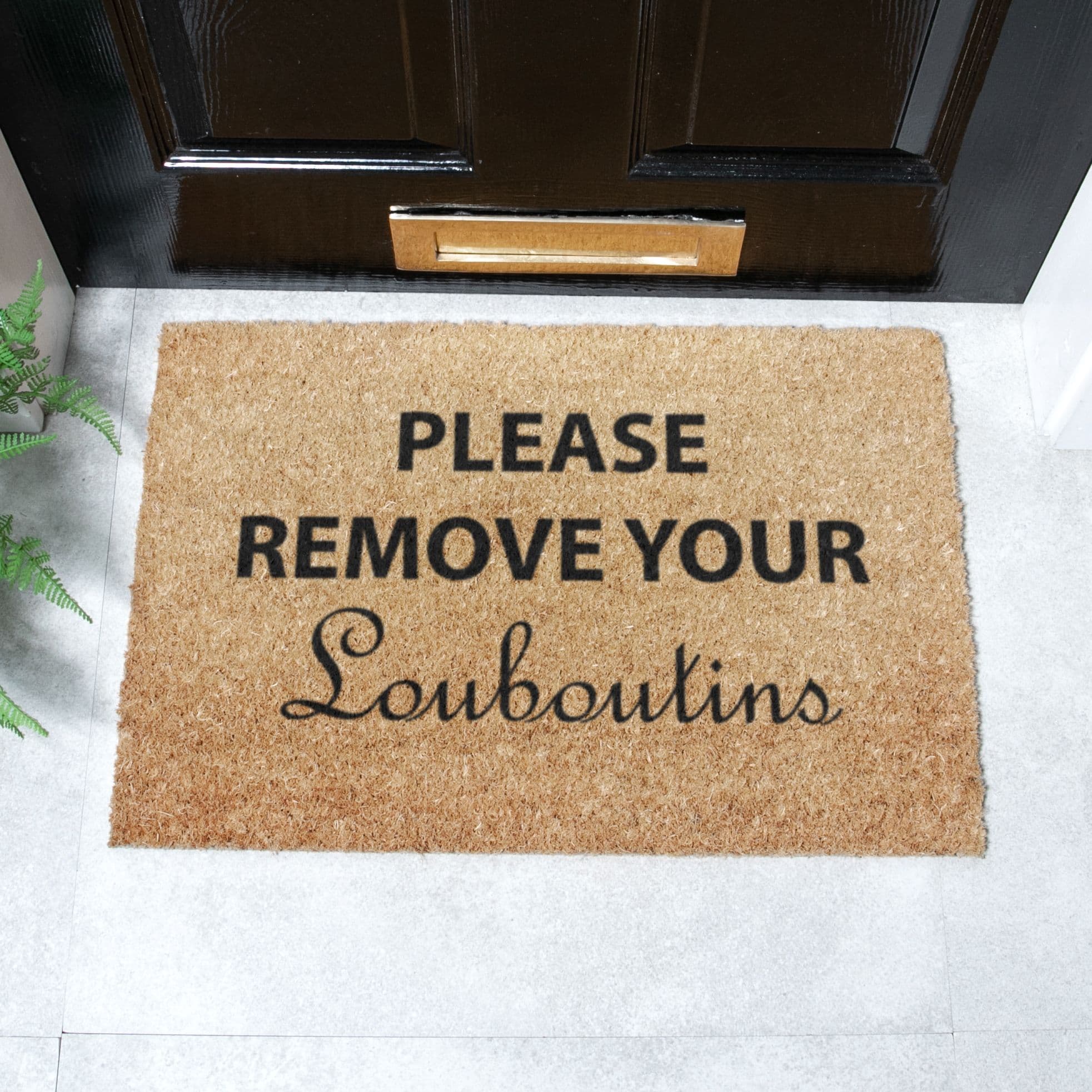 Please Remove Your Louboutins Doormat