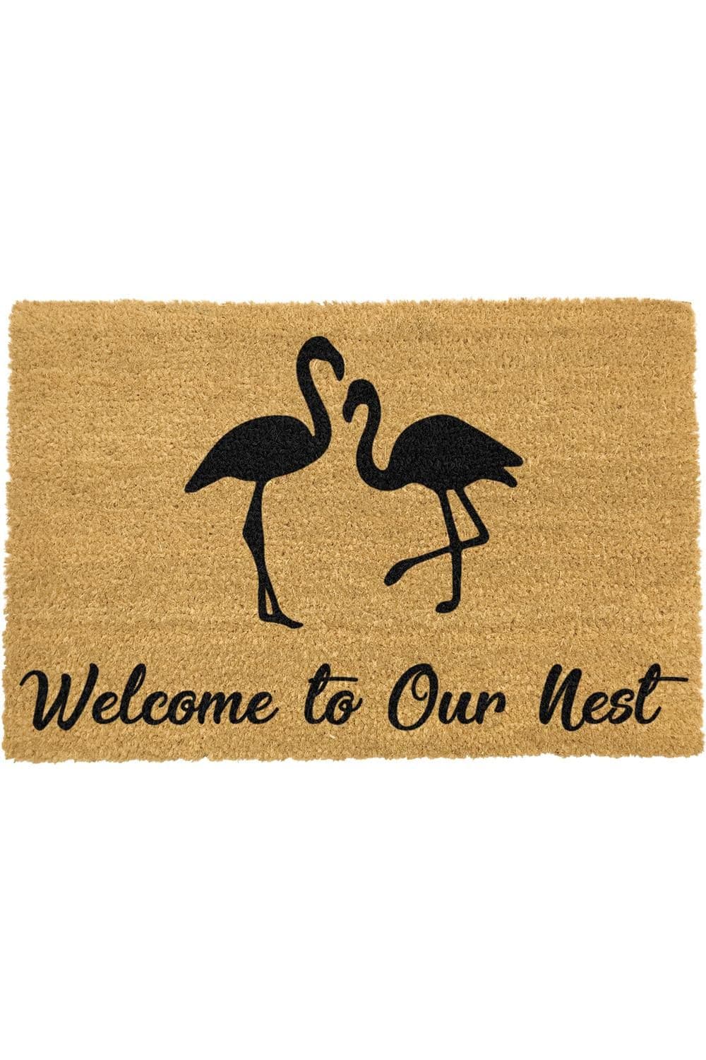 Welcome To Our Nest Flamingo Doormat