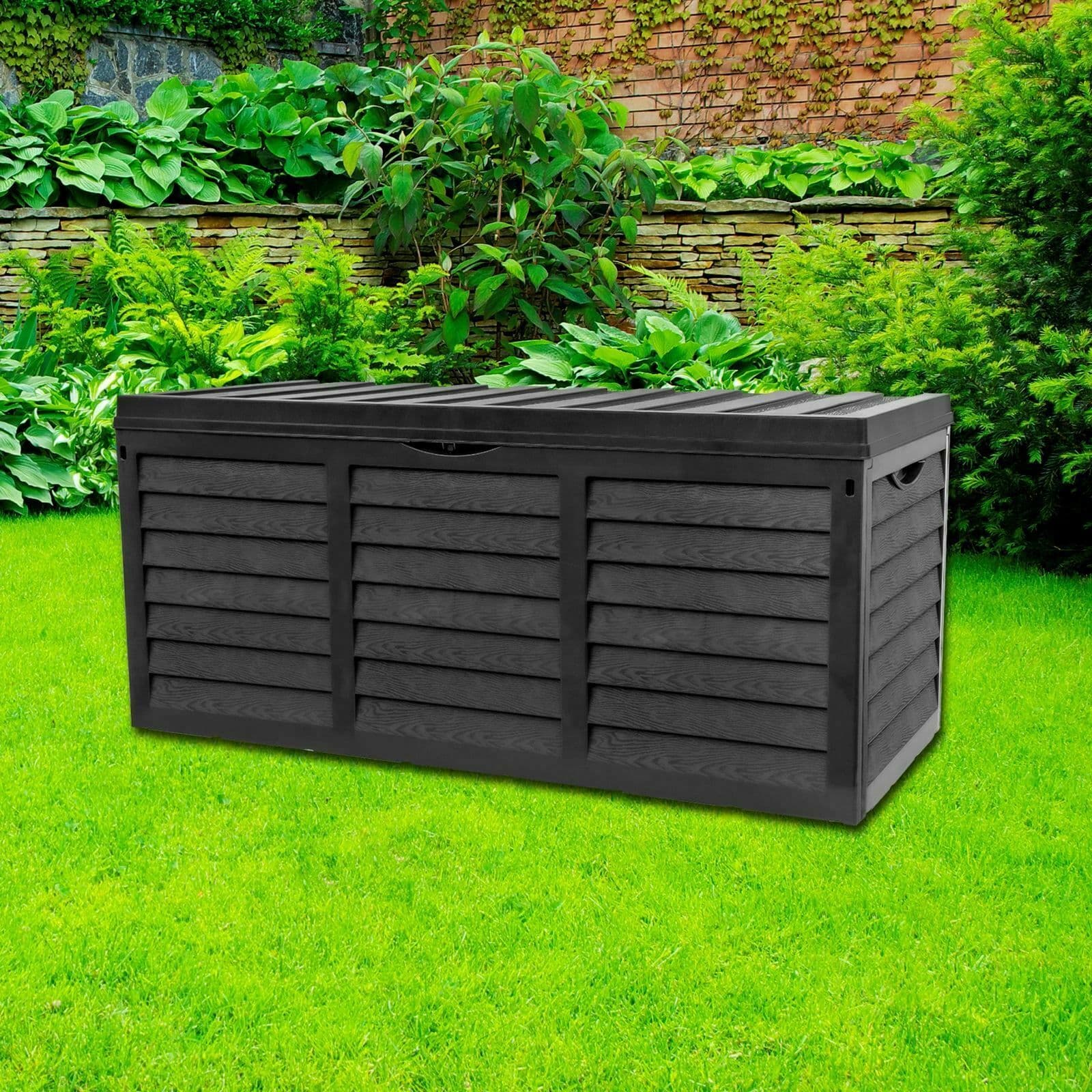 320 Litre Plastic Garden Storage Box Utility Cushion Chest Truck