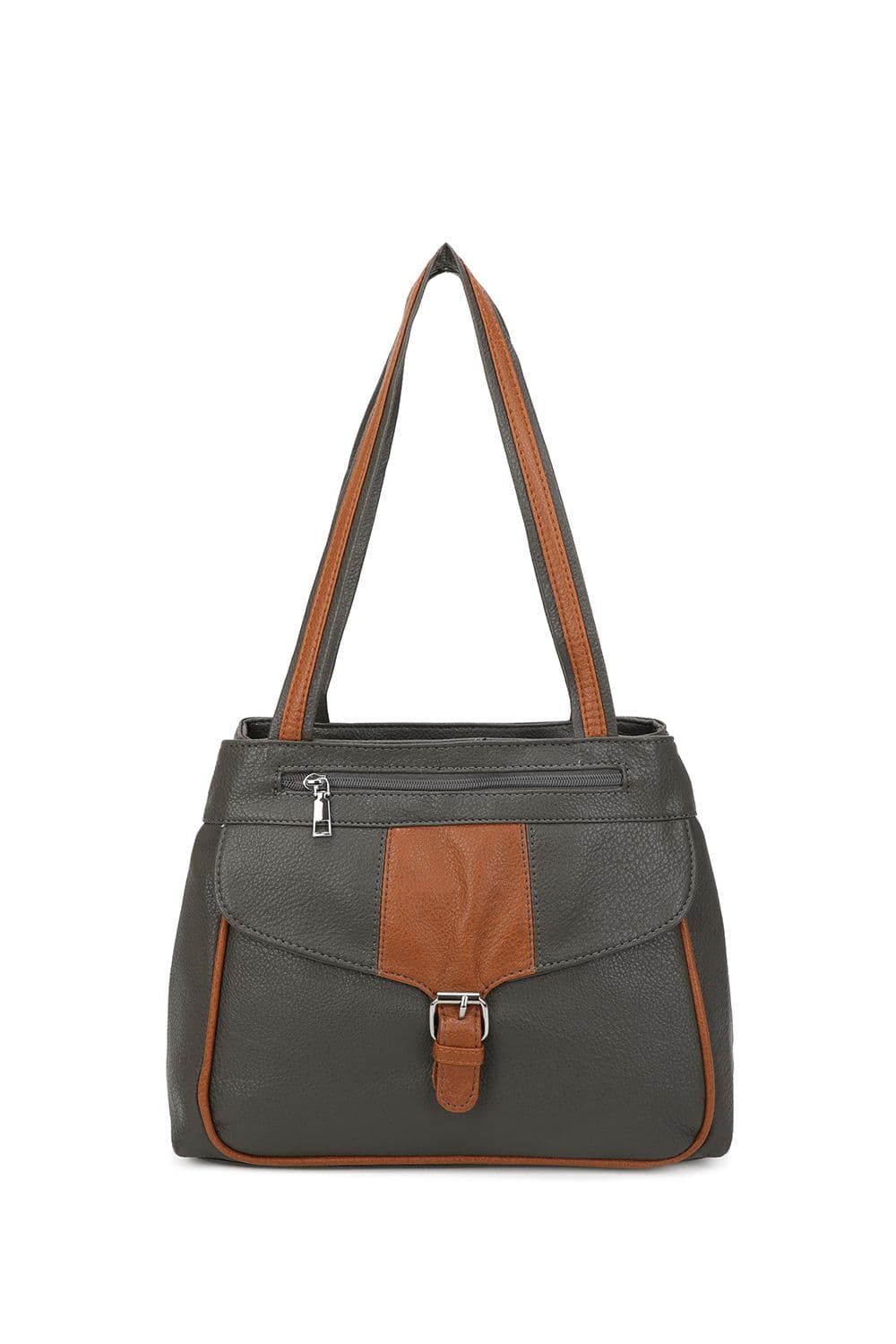 Fontanella Fashion Women's Valmere PU Leather Shoulder Bag in Dark Grey