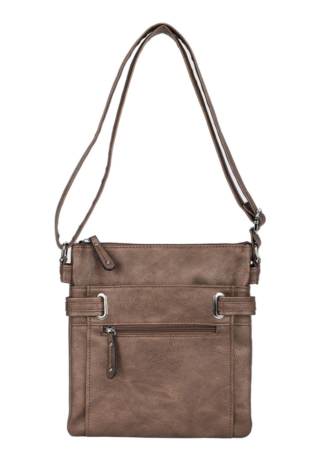 Fontanella Fashion Women's Marquetta PU Leather Crossbody Bag in Bronze