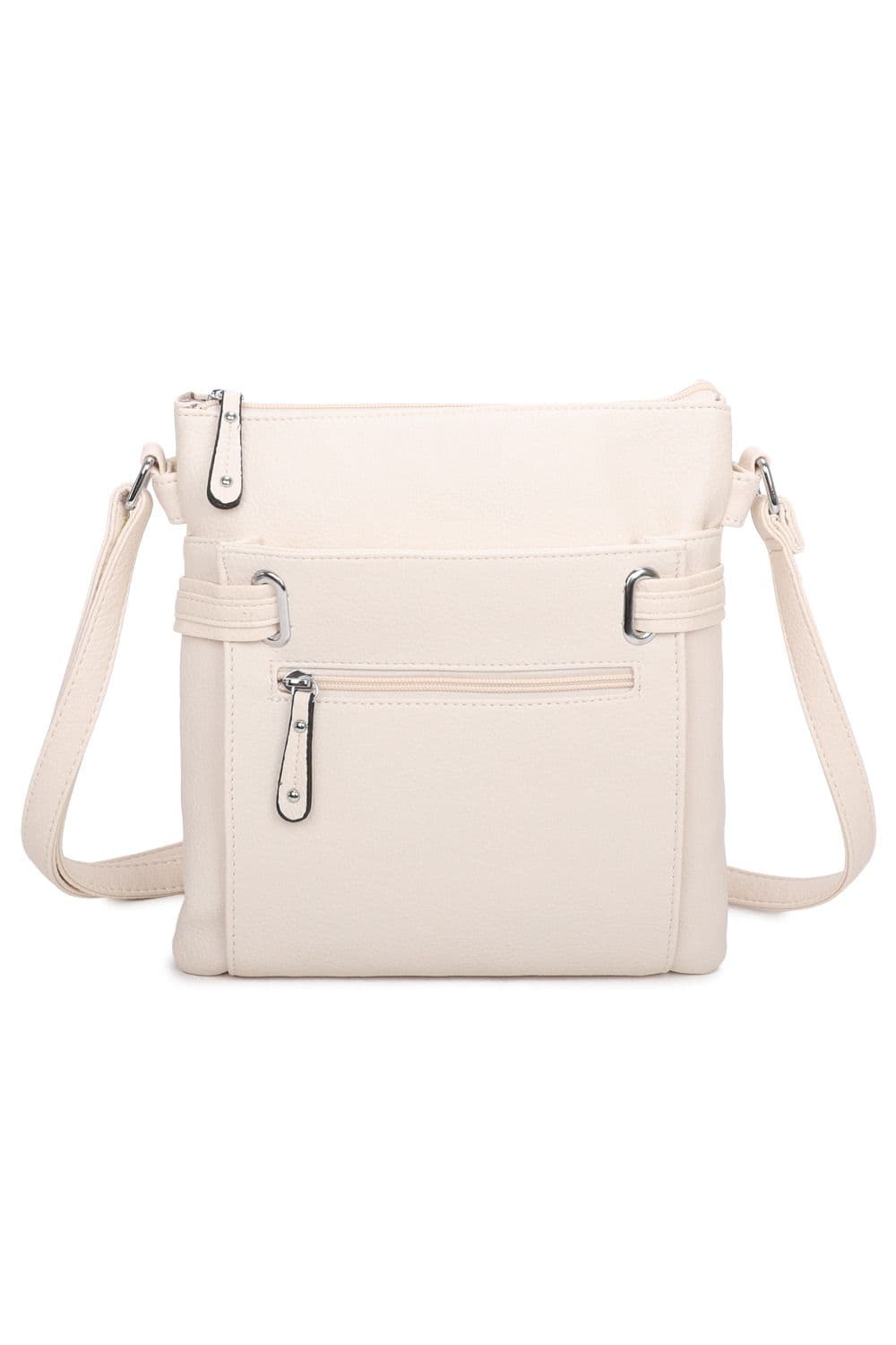 Fontanella Fashion Women's Marquetta PU Leather Crossbody Bag in Cream