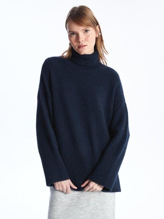 Turtleneck Jumper Soft Textured Cosy Sweater