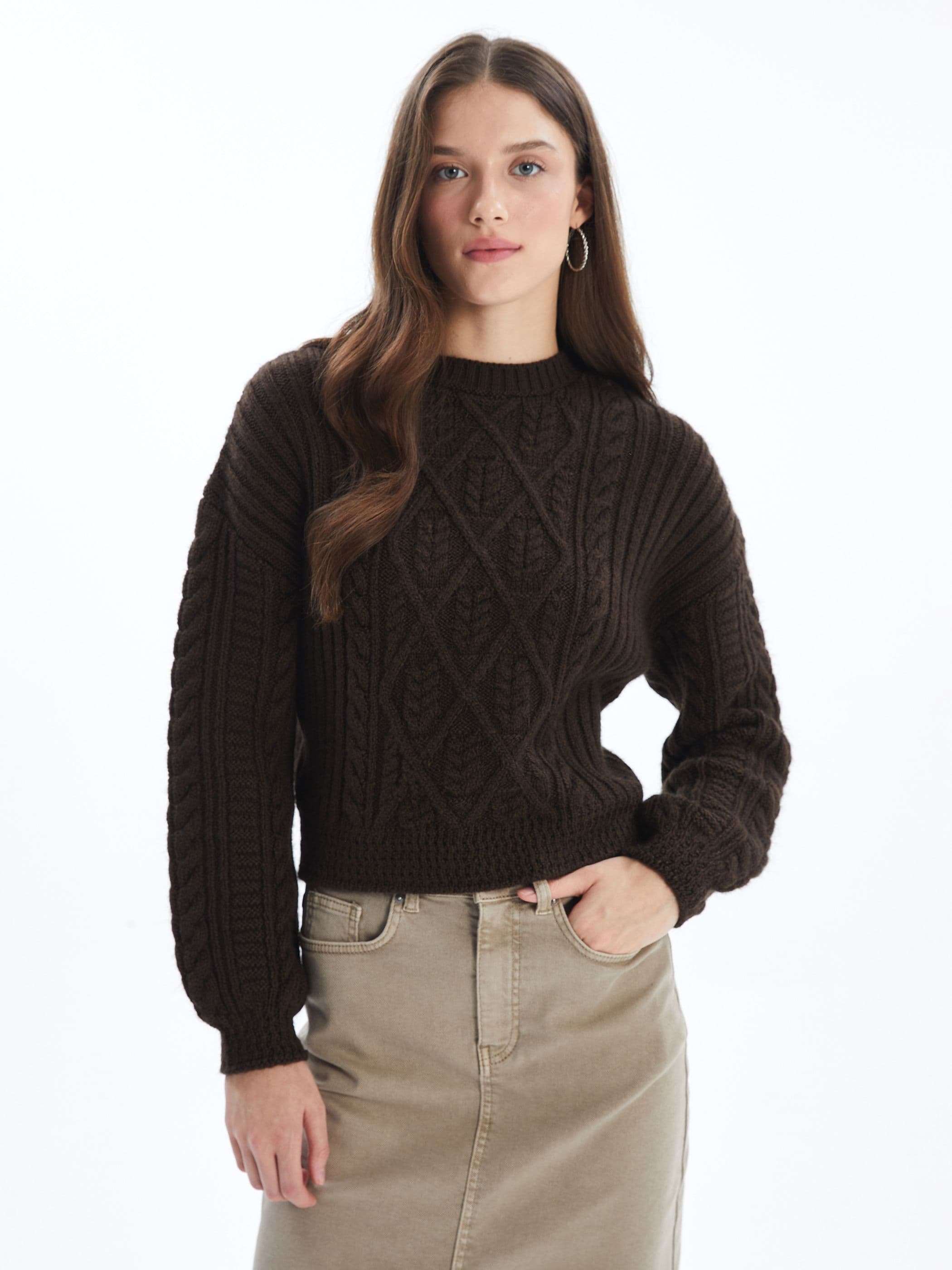 Knit Detailed Long Sleeve Jumper
