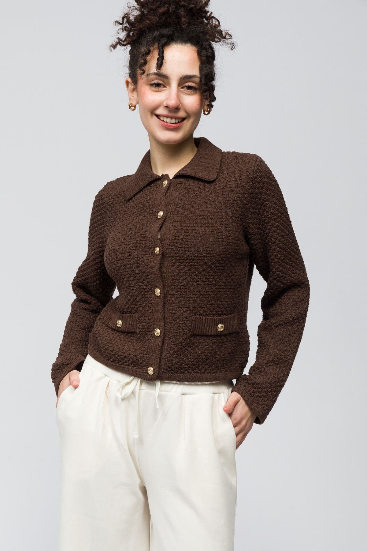 Stylish Camel Jumper Comfortable Fit