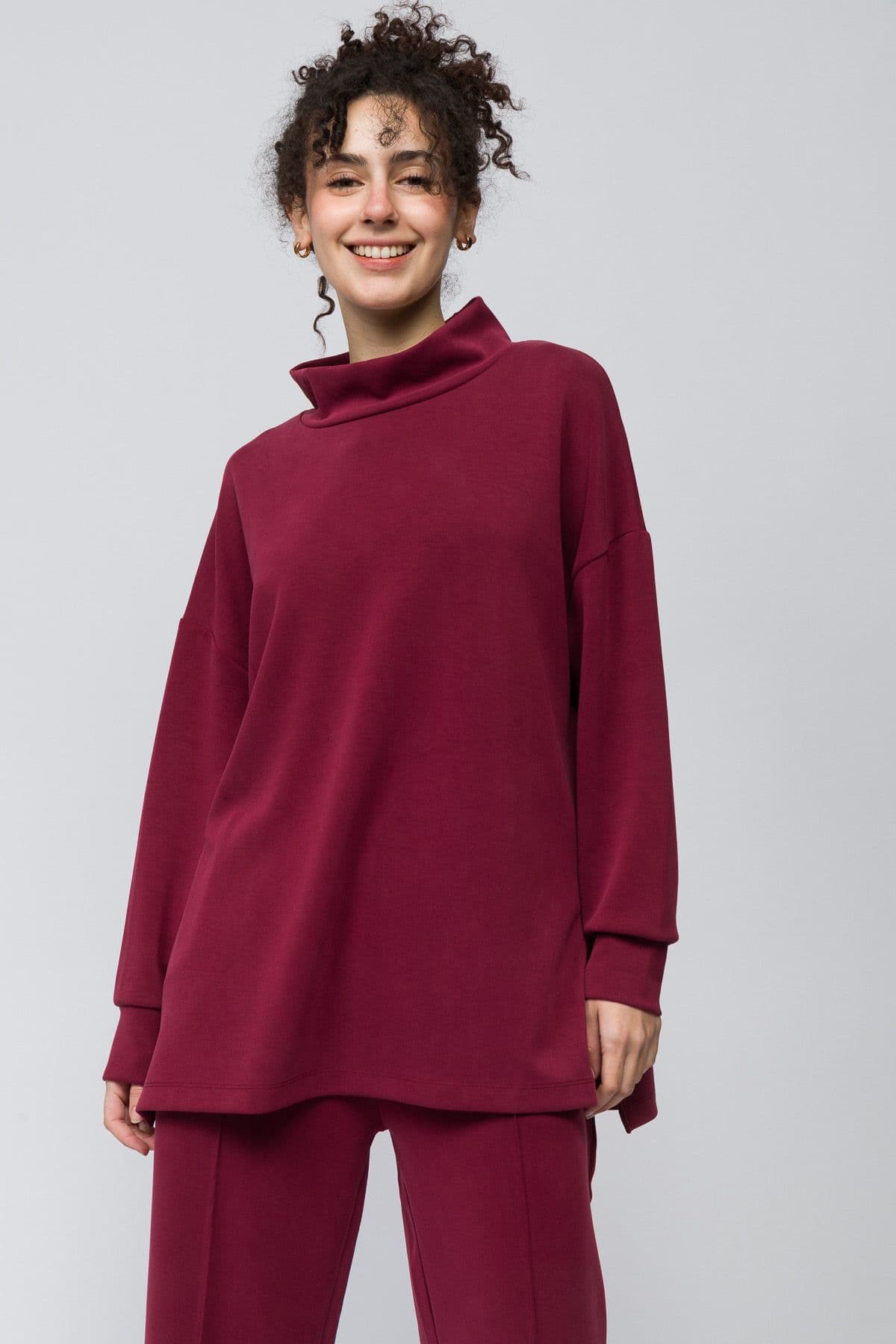 Premium Modal Blend Funnel Neck Sweatshirt