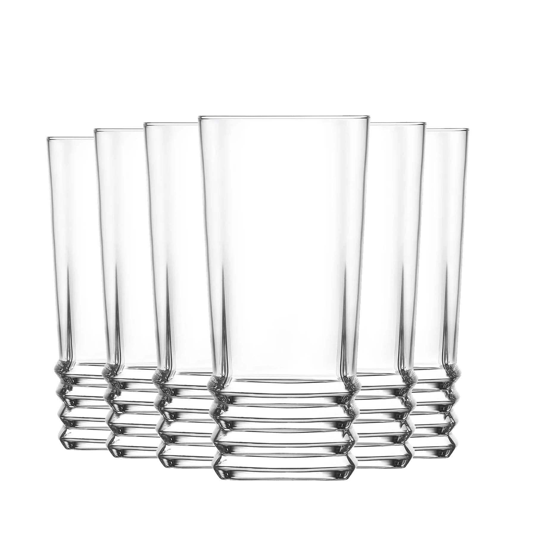 Elegan Highball Glasses - 370ml - Clear - Pack of 6