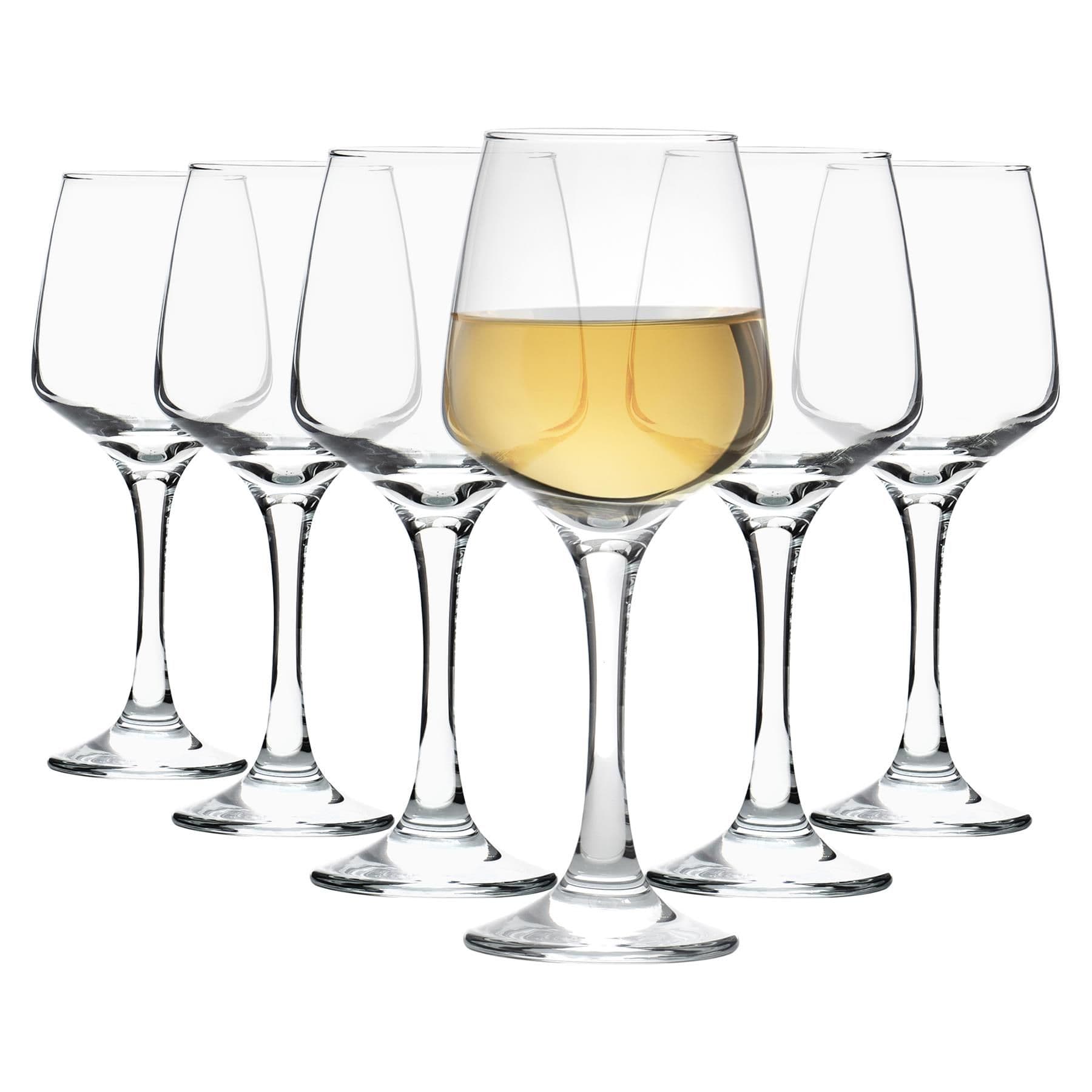 Lal White Wine Glasses - 295ml - Clear - Pack of 6
