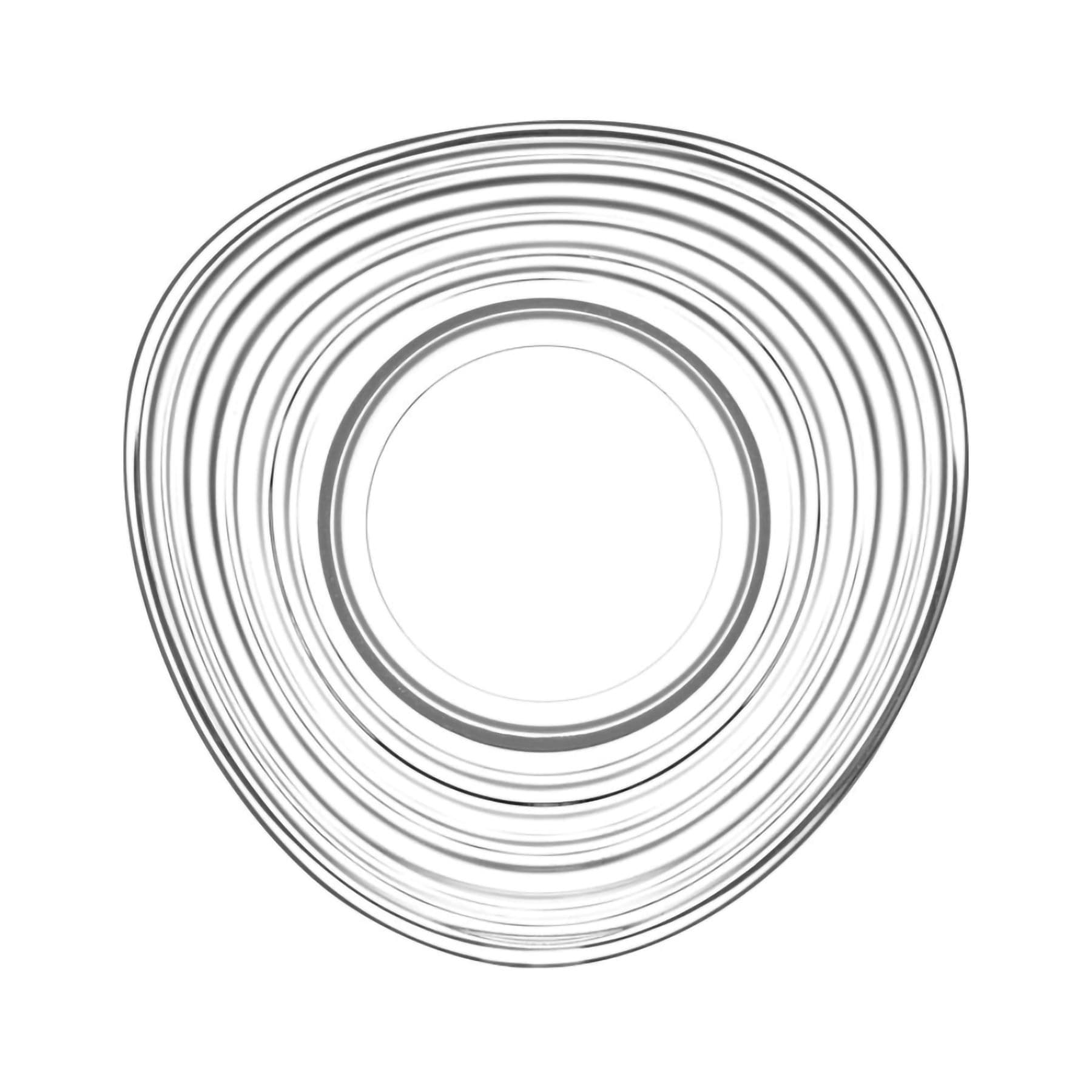 Derin Turkish Tea Glass Saucers - 13cm - Clear - Pack of 6