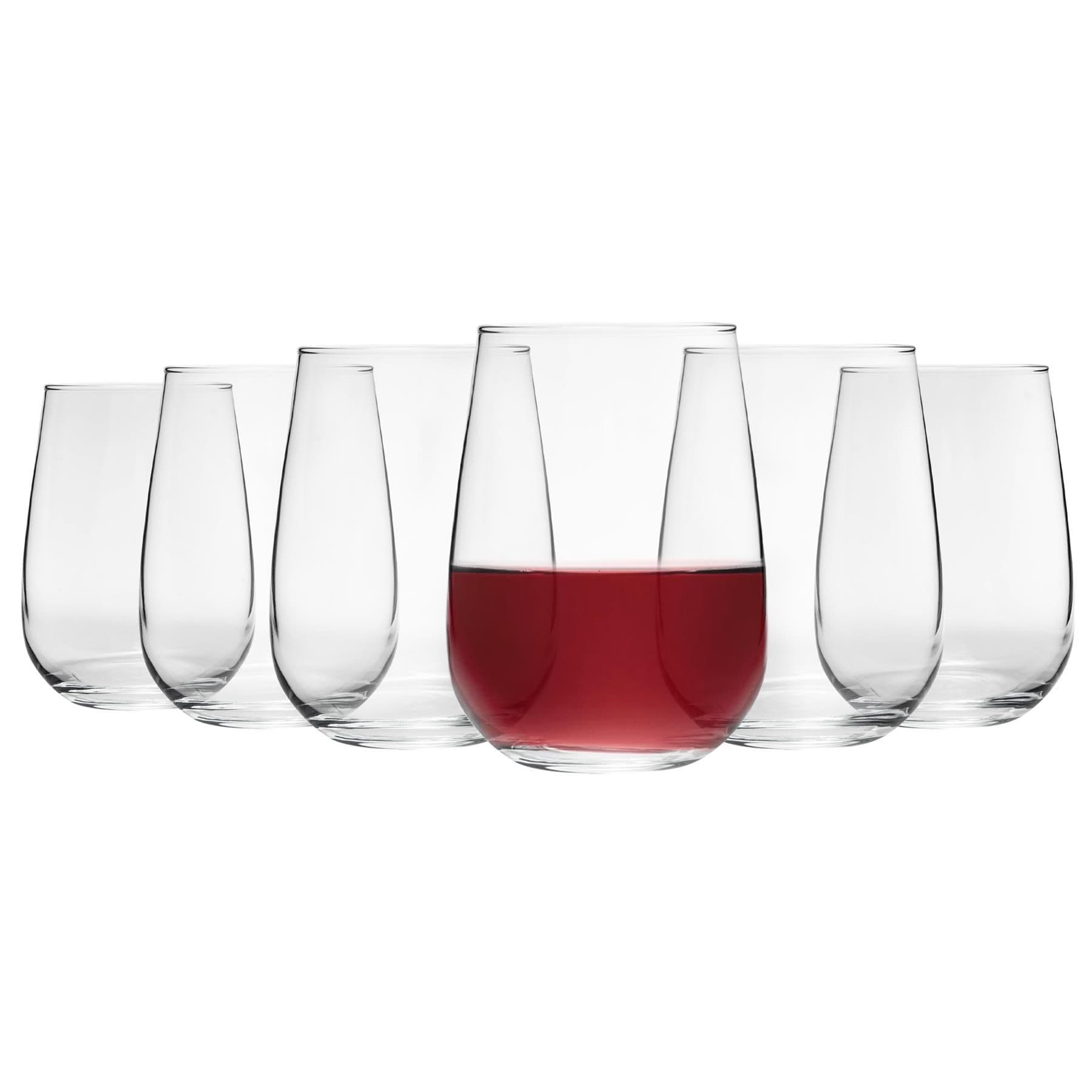 Gaia Extra Large Stemless Wine Glasses - 590ml - Clear - Pack of 6