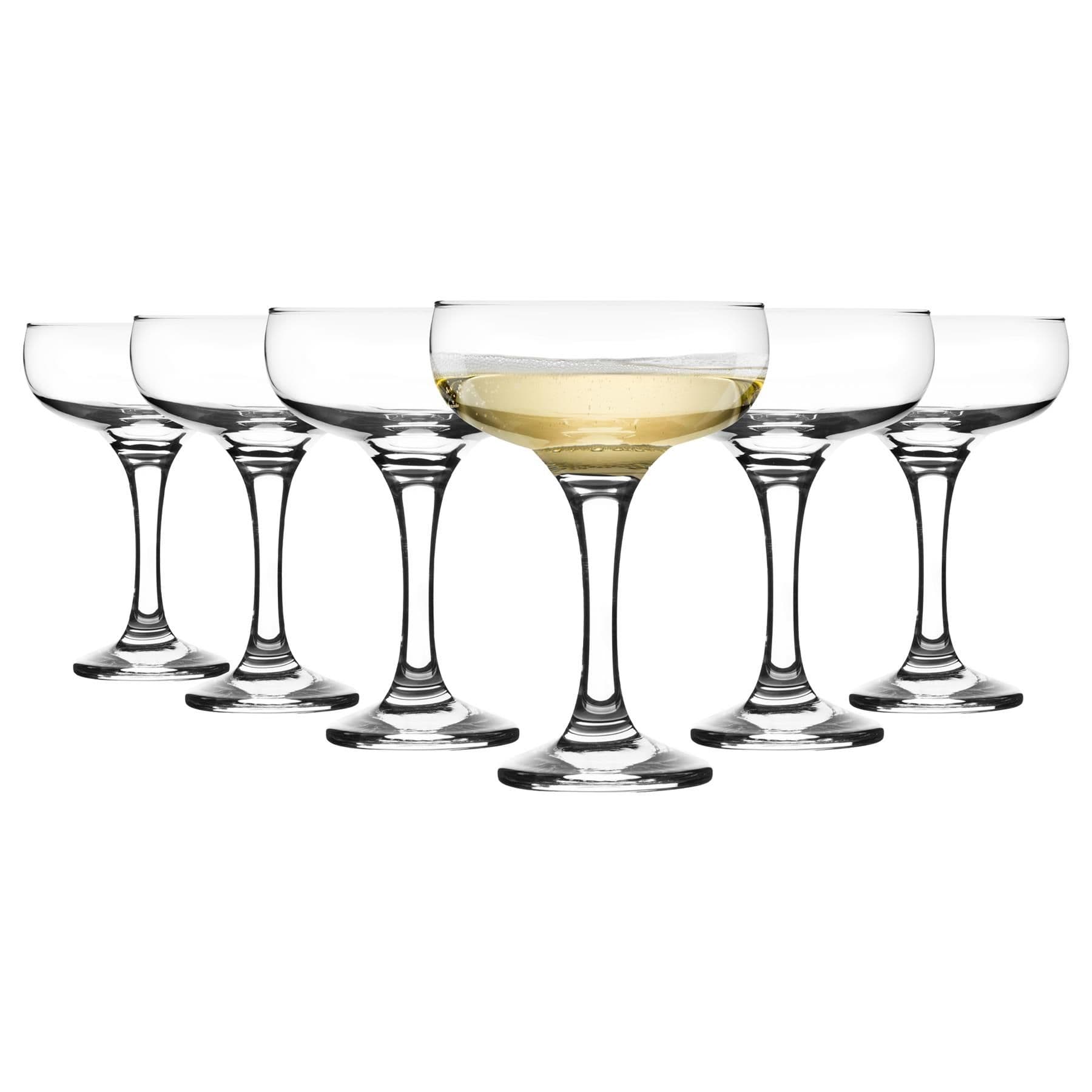 Misket Champagne Cocktail Saucers - 235ml - Clear - Pack of 6
