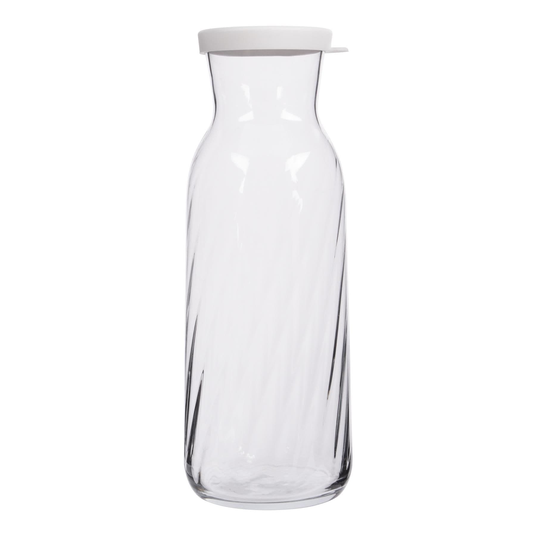 Fonte Optic Glass Carafe - 1.2L - White Lid