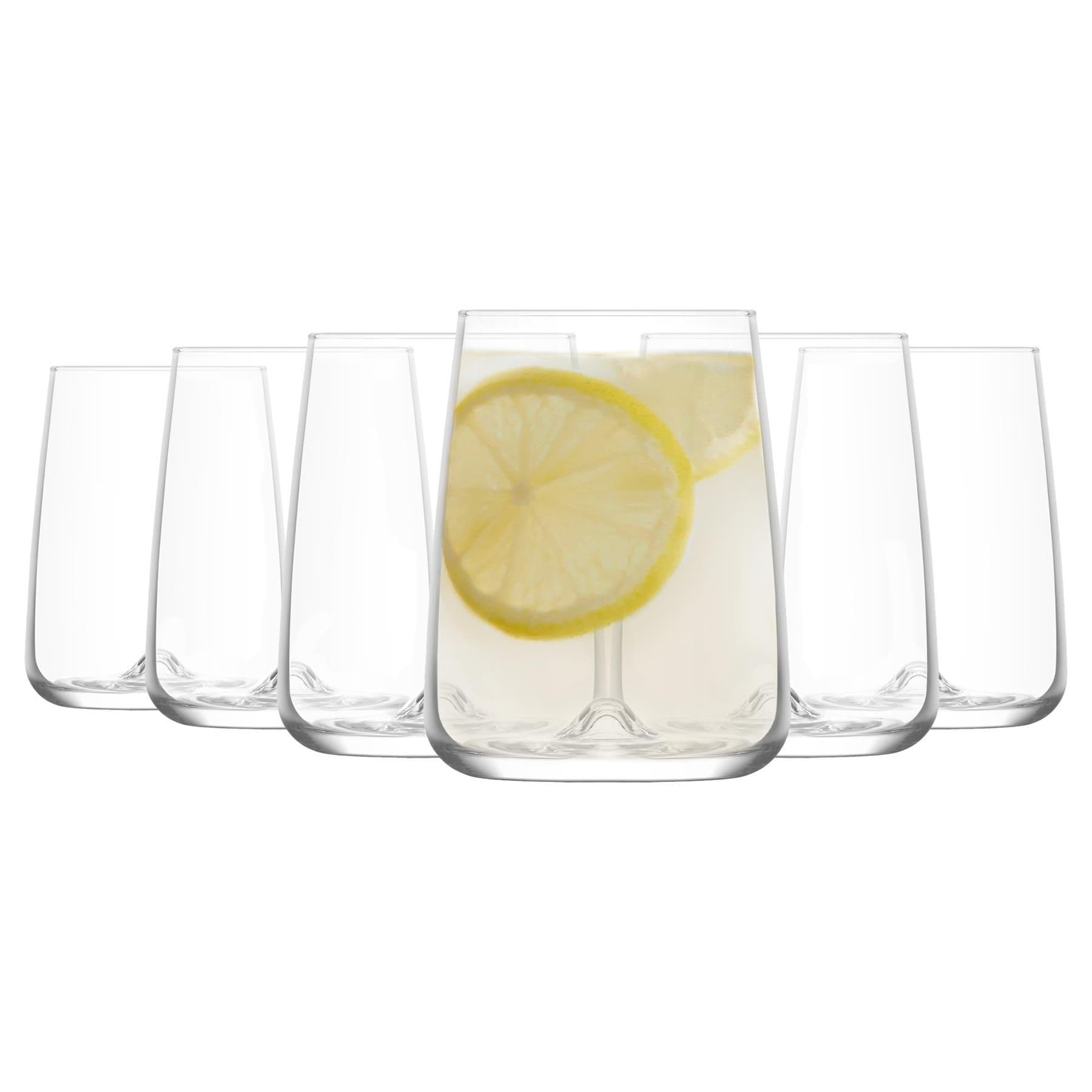 Terra Tumbler Glasses - 360ml - Clear - Pack of 6