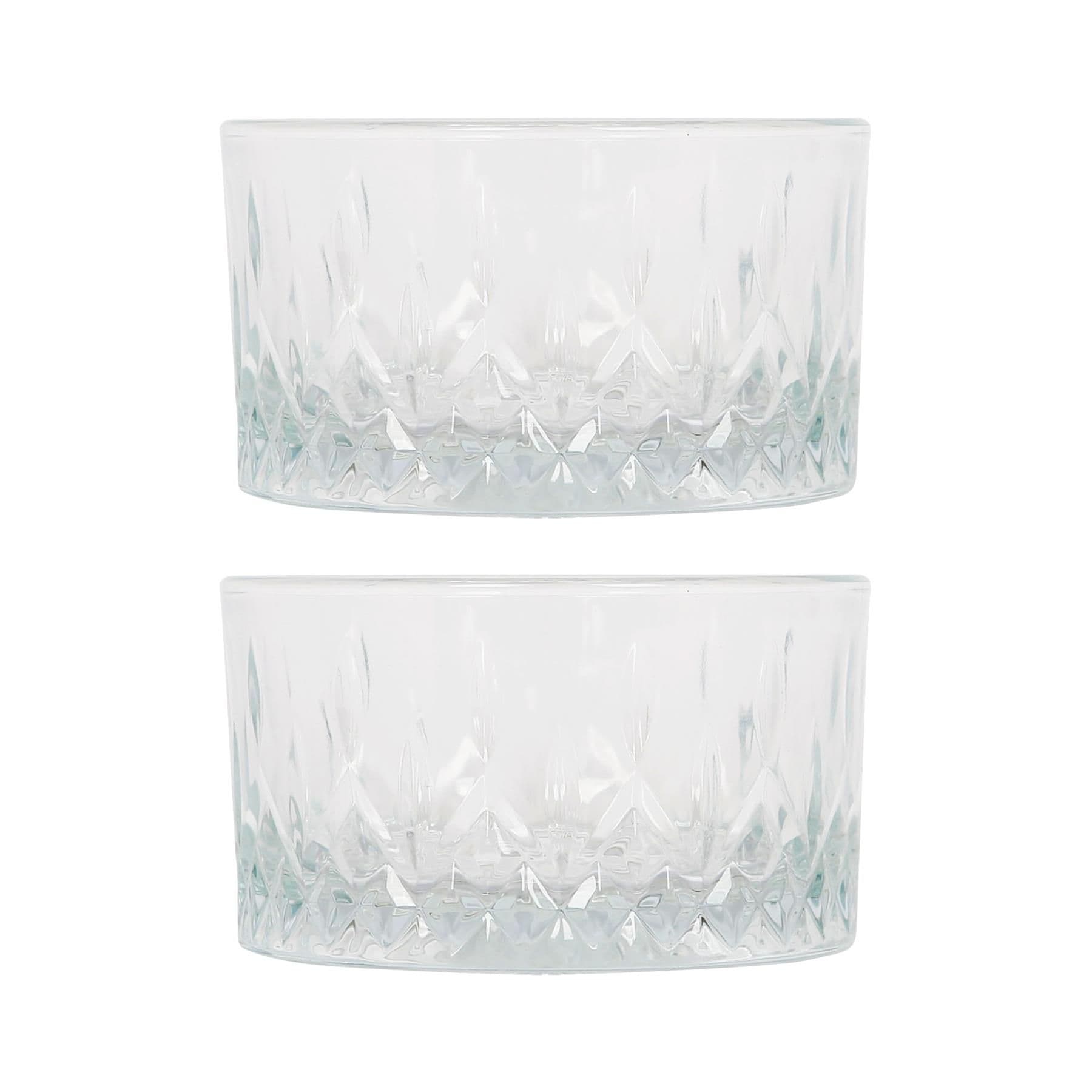 Odin Glass Snack Bowls - 9.5cm - Pack of 2