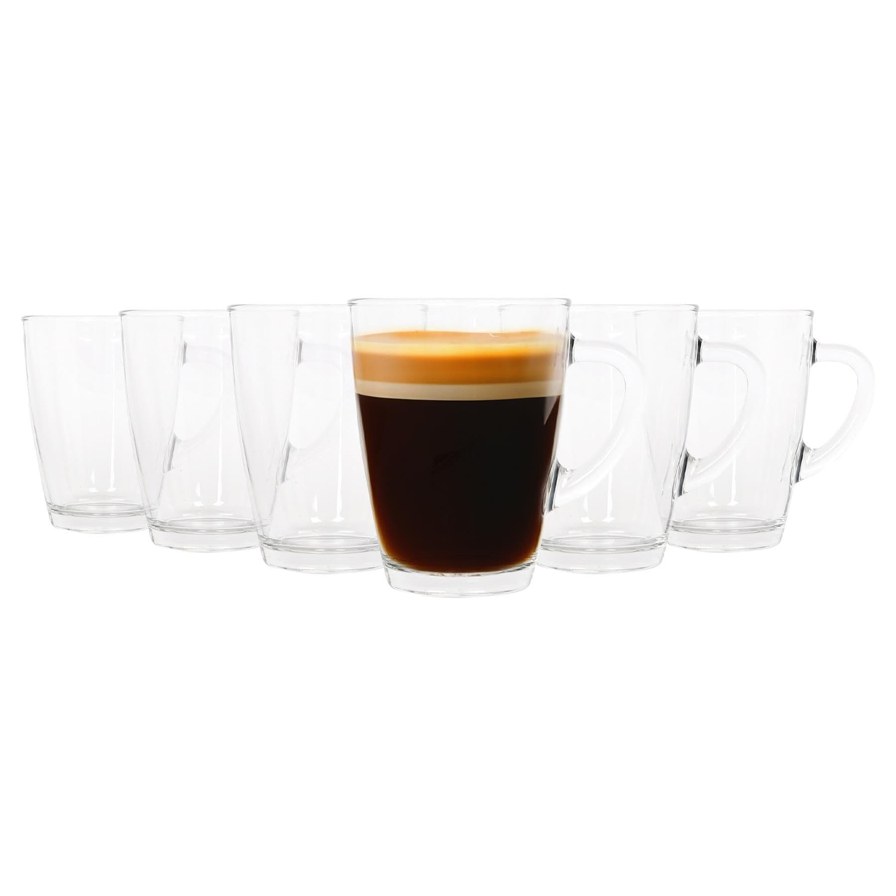 Vega Glass Coffee Cups - 350ml - Pack of 6