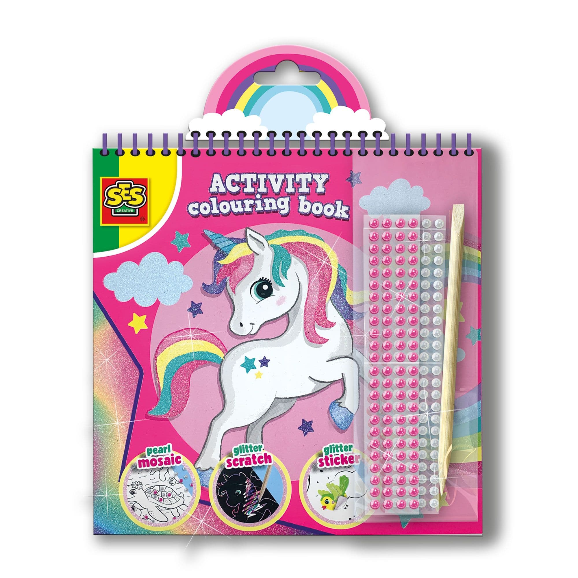 3 1 Activity Glitter Colouring Book