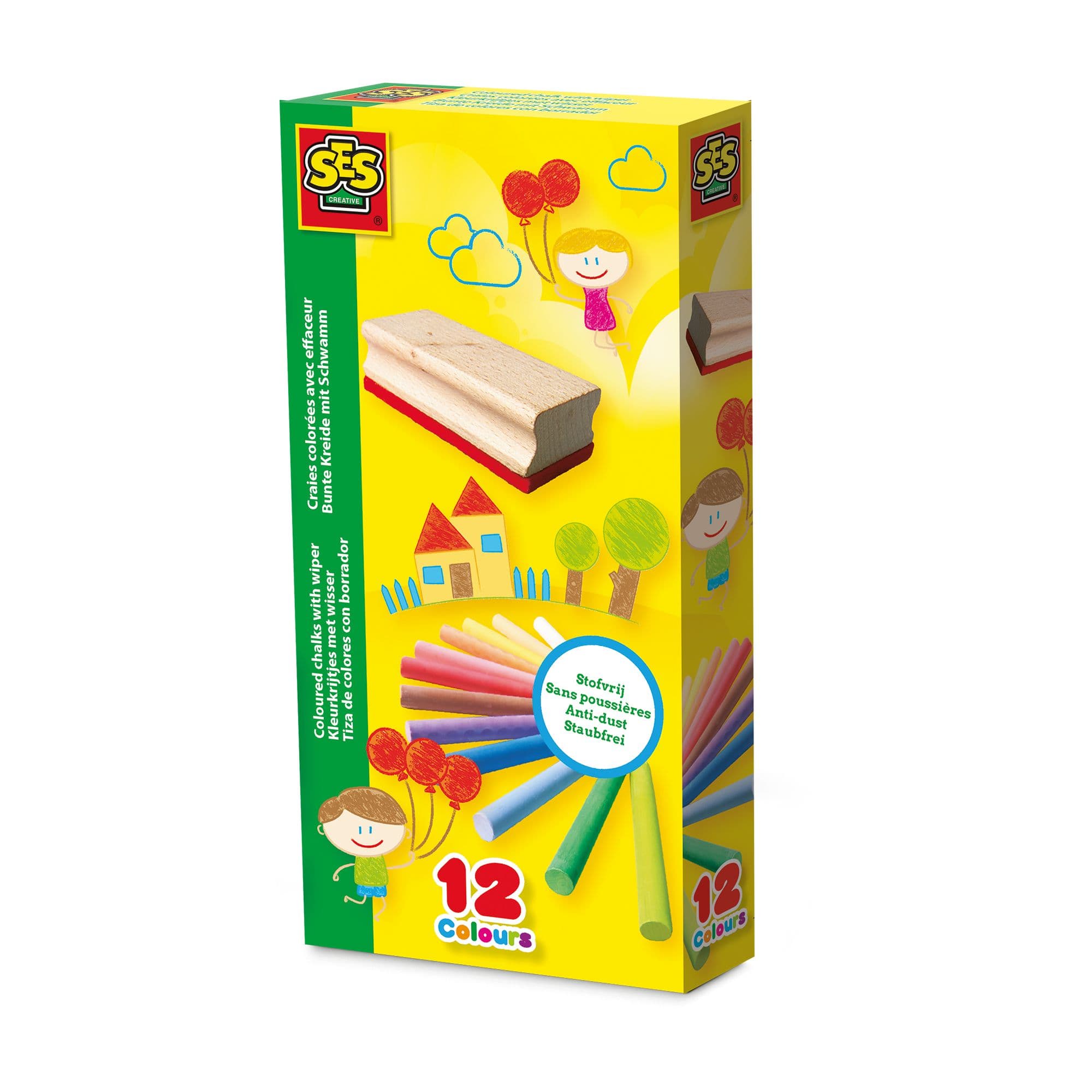 Coloured Chalk Wiper Set