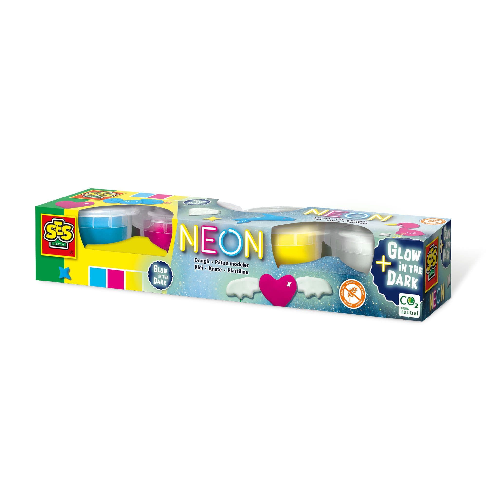 Modelling Clay Neon Glow Dark Set