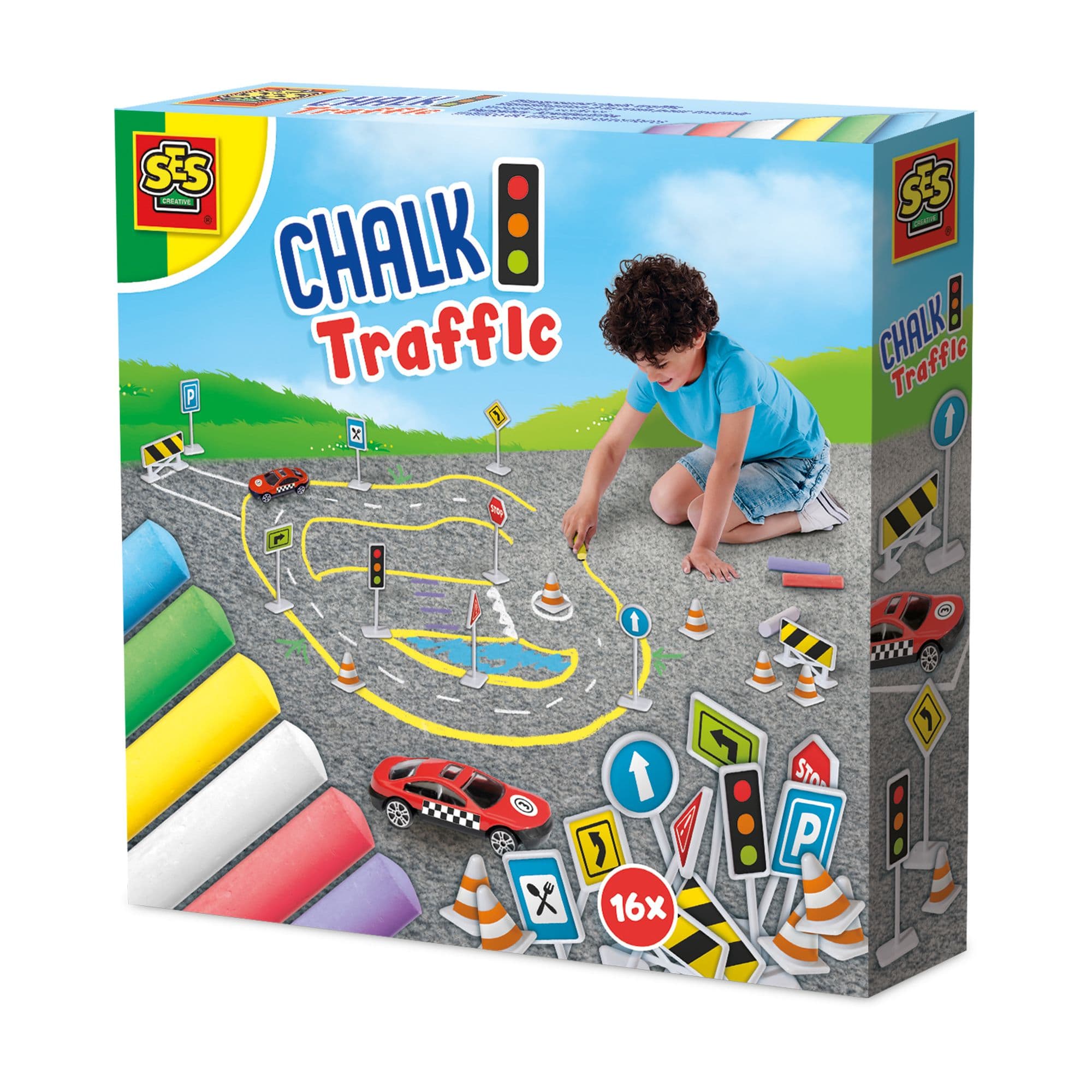 Pavement Chalk & Traffic Set